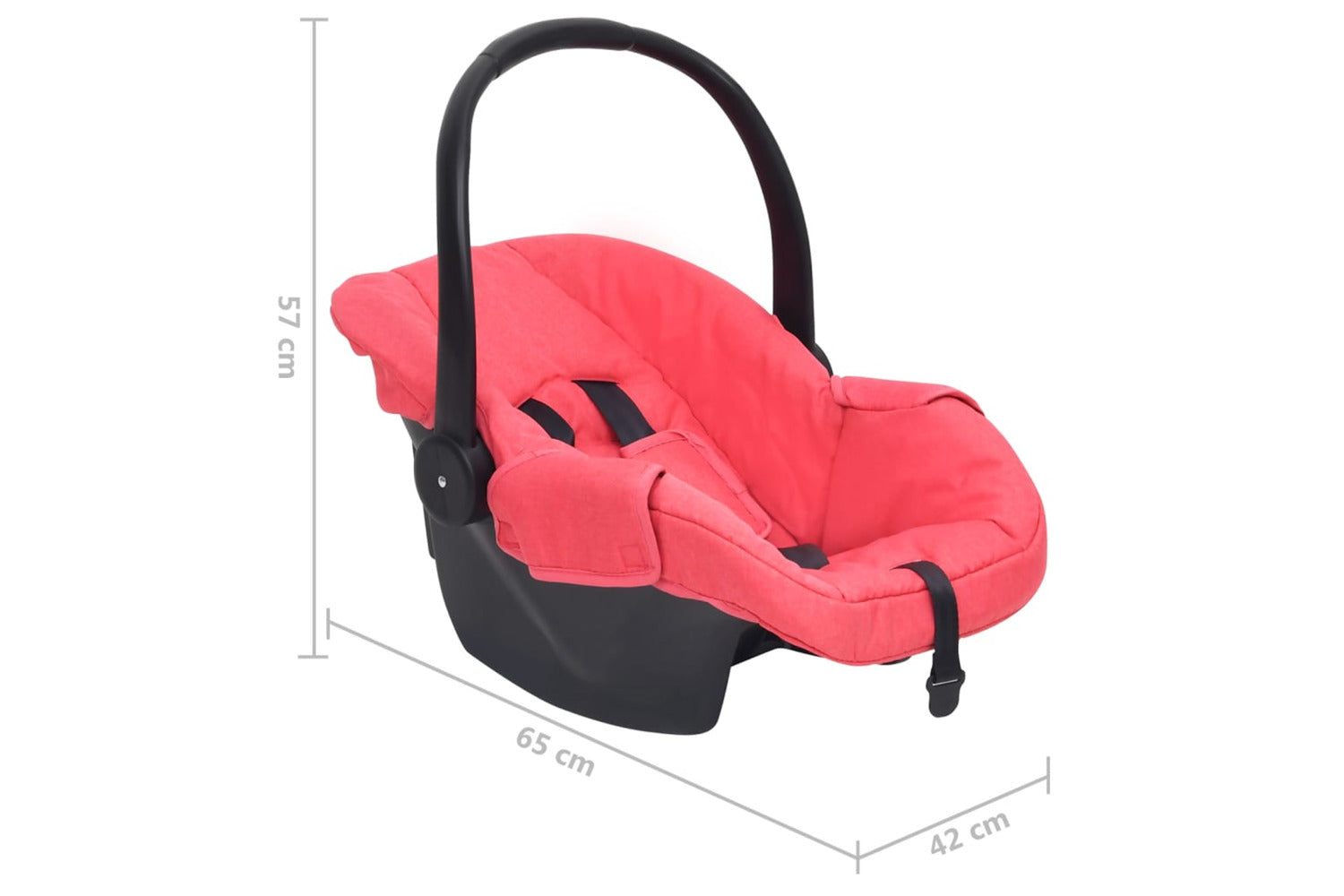 vidaXL 10315 Baby Car Seat Red 42x65x57cm-7