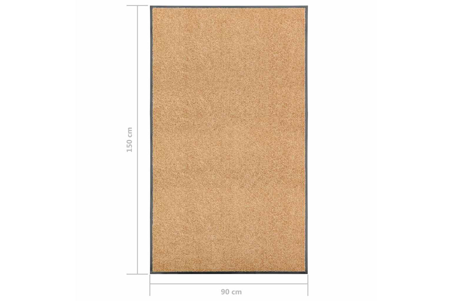 vidaXL 323467 Doormat Washable Cream 90x150cm-6