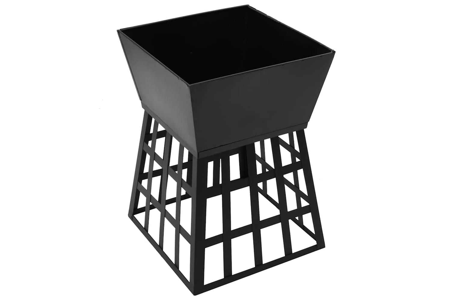 Vidaxl 2-in-1 Fire Pit And Bbq 34x34x48 Cm Steel-5