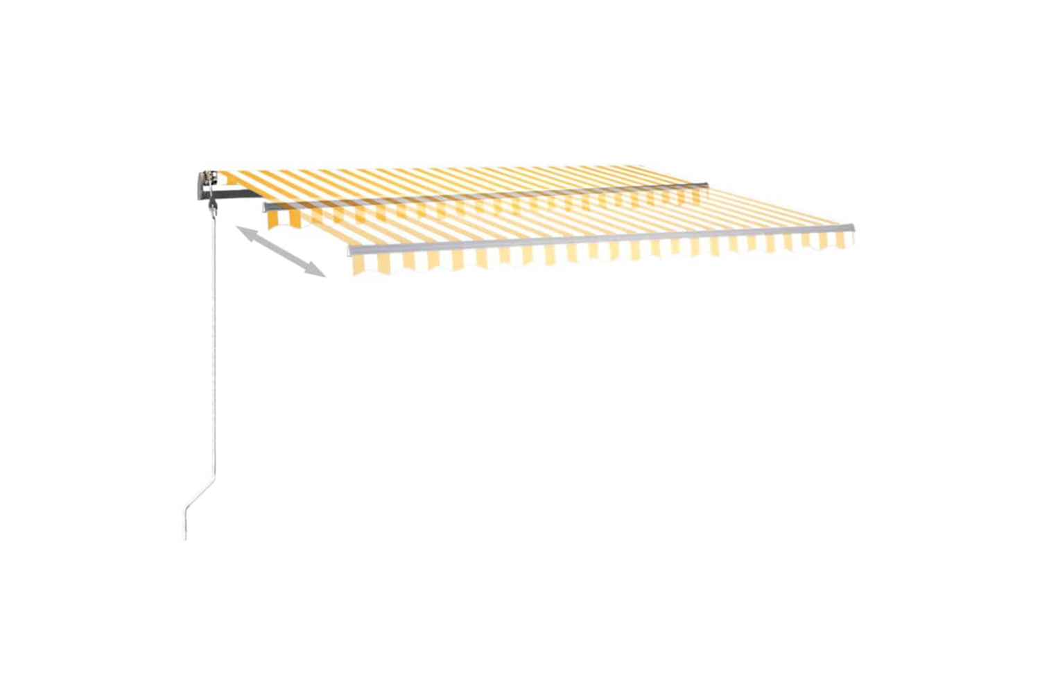 vidaXL 3069823 Manual Retractable Awning With Led 400x350cm Yellow And White-6