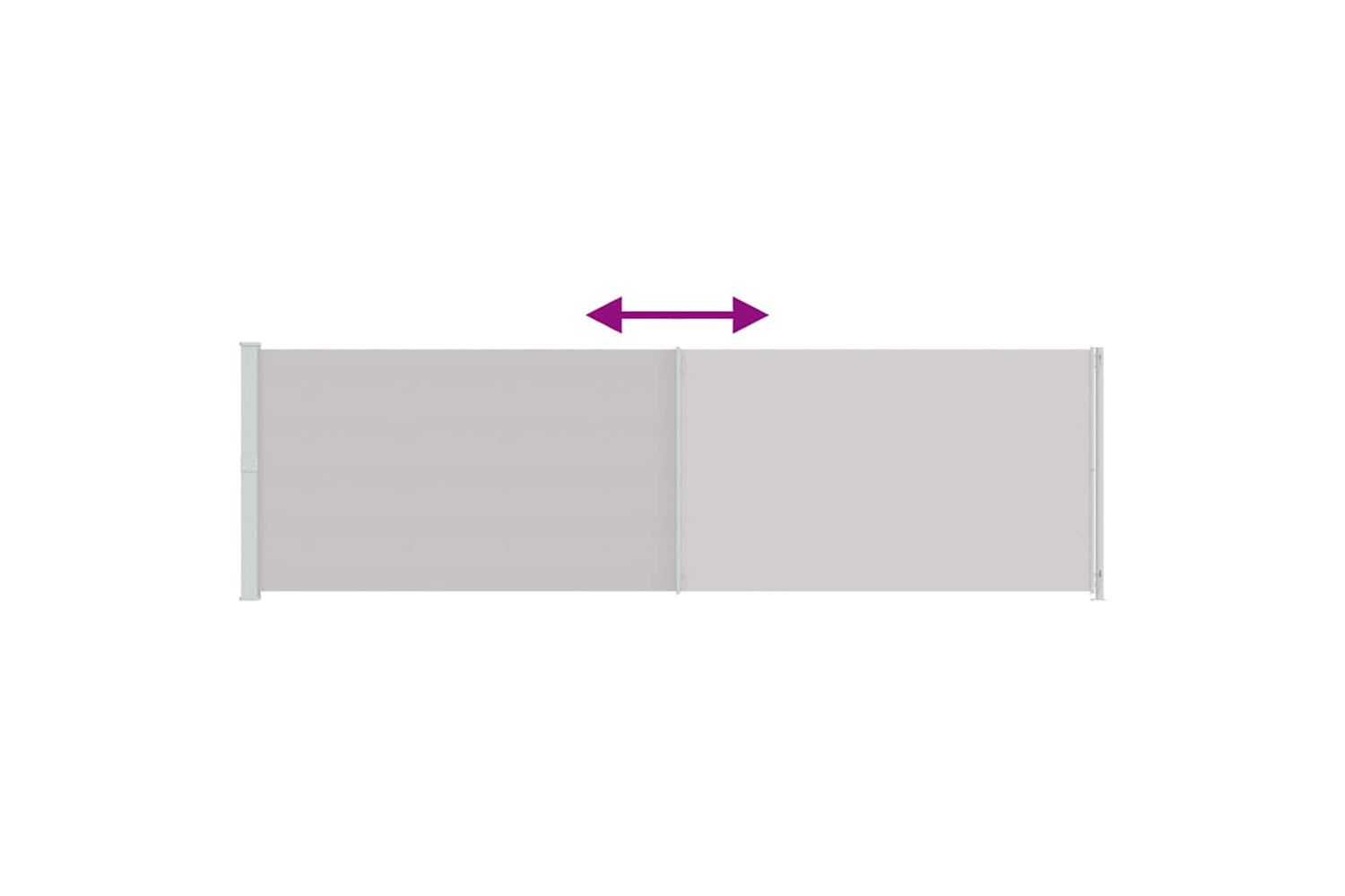 vidaXL 317968 Patio Retractable Side Awning 180x600cm Grey-6