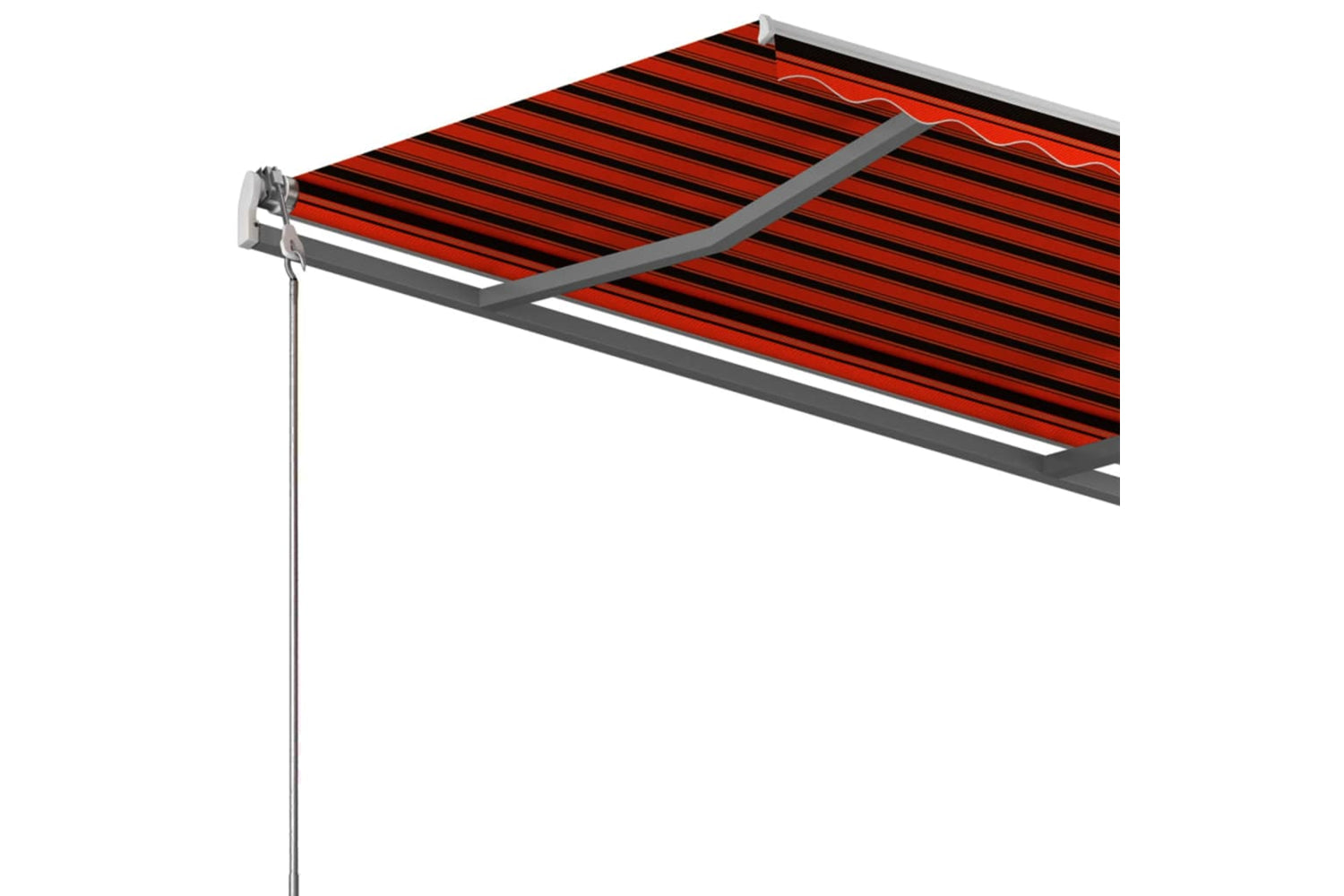vidaXL 3069840 Freestanding Manual Retractable Awning 450x350cm Orange/brown-6