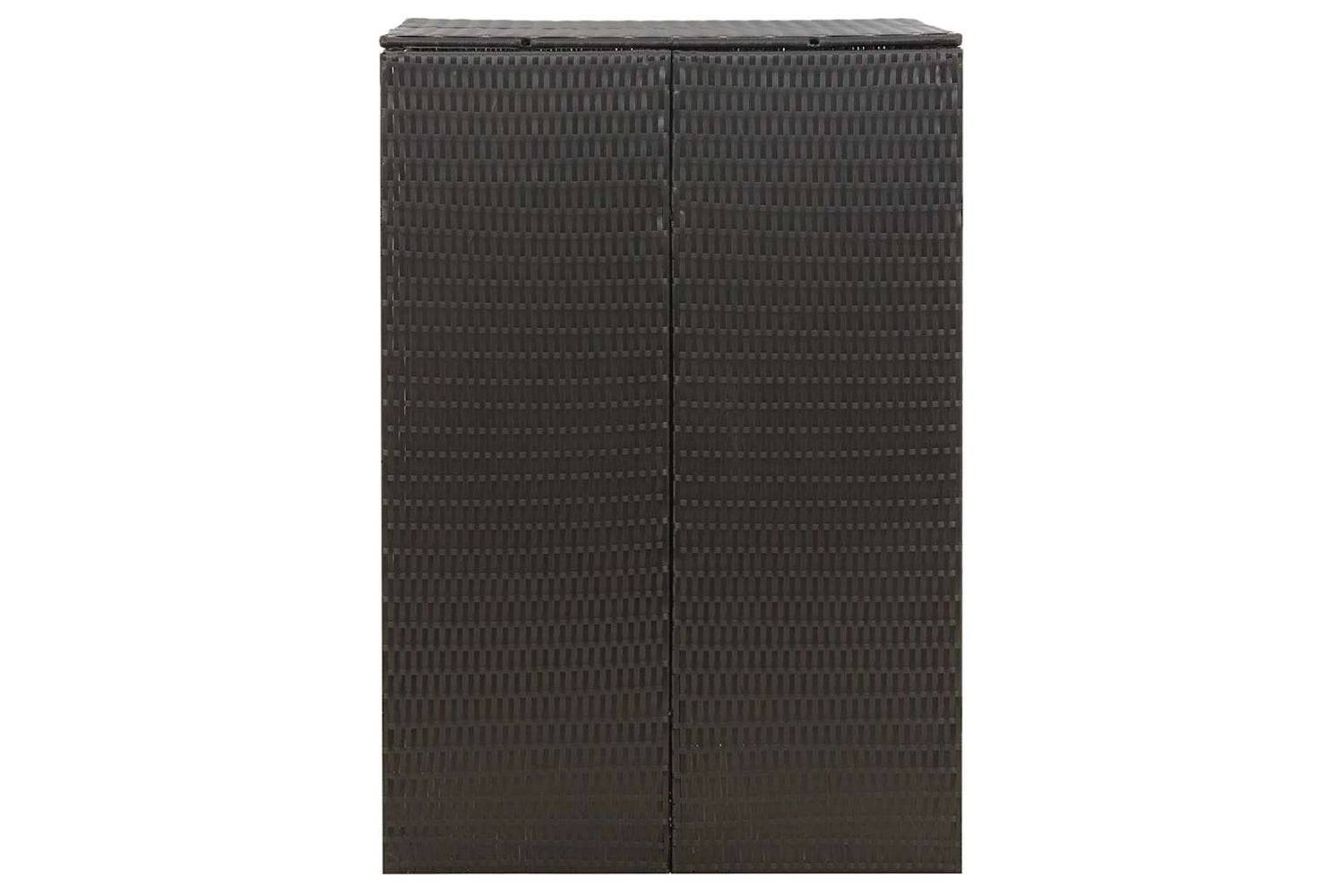 vidaXL 319860 Single Wheelie Bin Shed Black 70x80x117cm Poly Rattan-5
