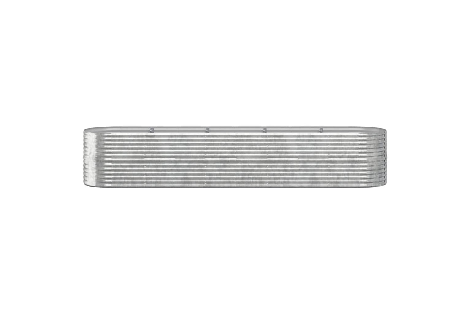 vidaXL 318967 Garden Raised Bed Powder-coated Steel 368x80x68cm Silver-2