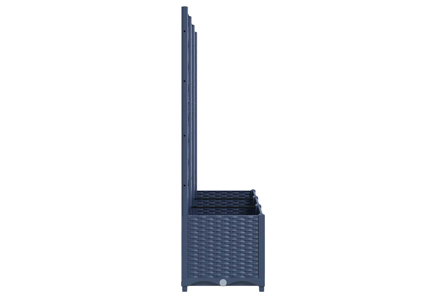 vidaXL Garden Planter With Trellis Dark Grey 120x40x136cm Pp-4