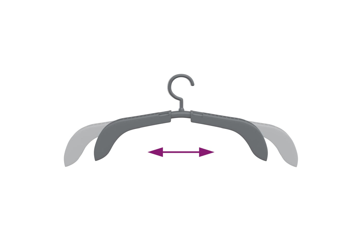 Vidaxl 344387 Extendable Clothes Hangers 5 Pcs Grey-6