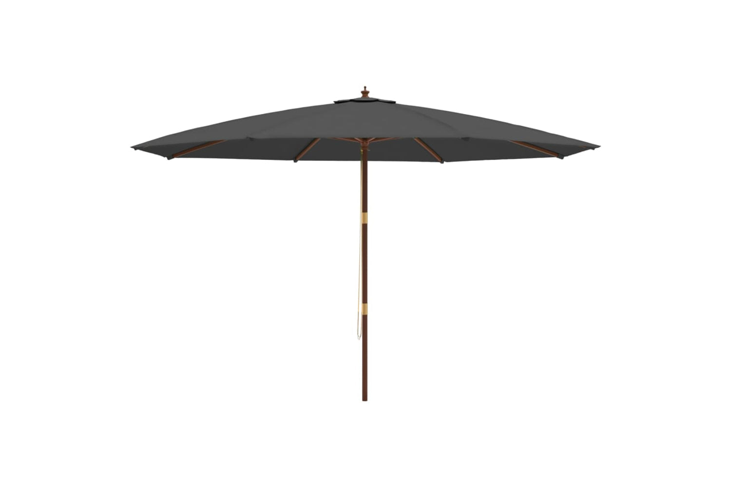 vidaXL 363177 Garden Parasol With Wooden Pole Anthracite 400x273cm-3