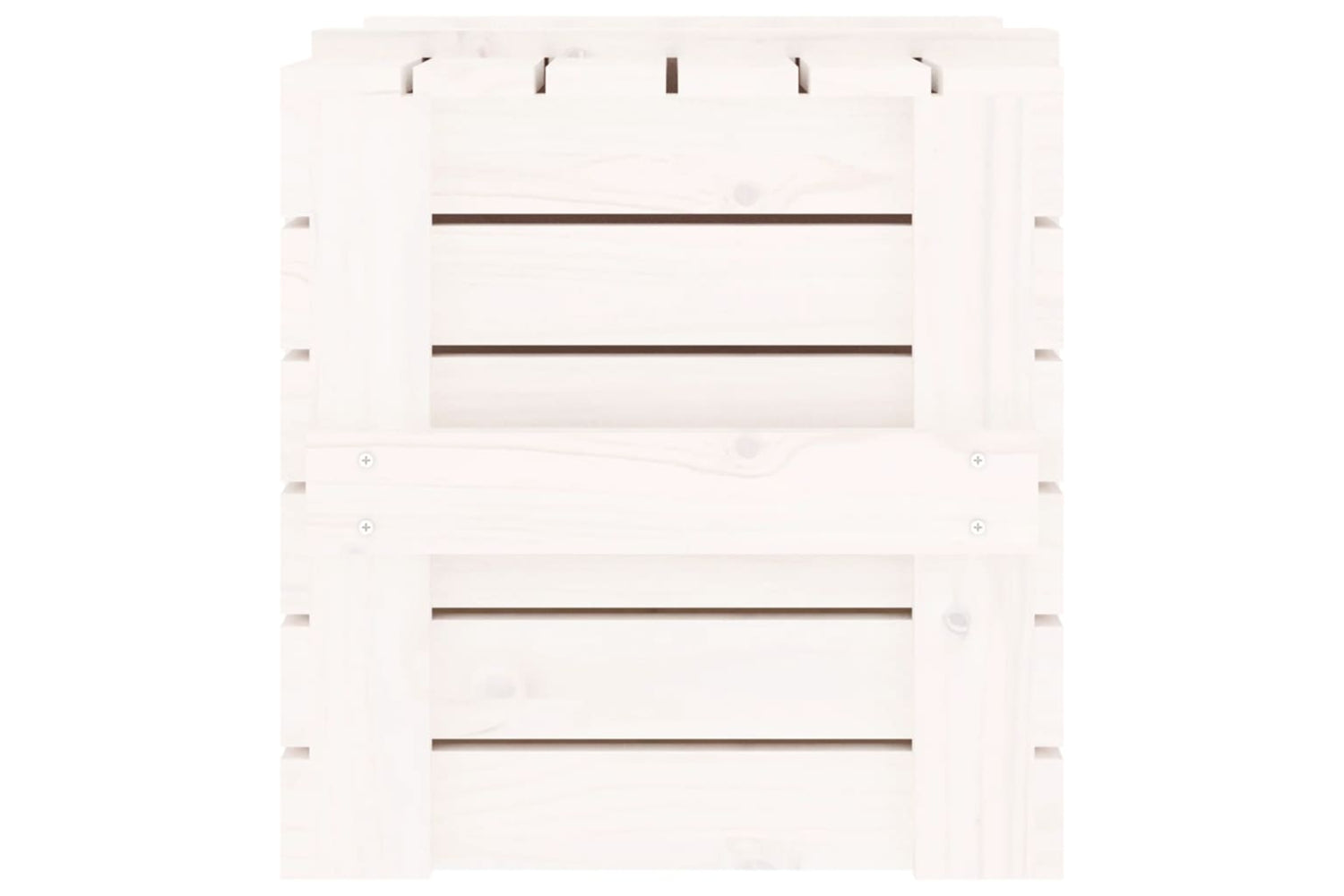 vidaXL 824994 Storage Box White 58x40.5x42cm Solid Wood Pine-7