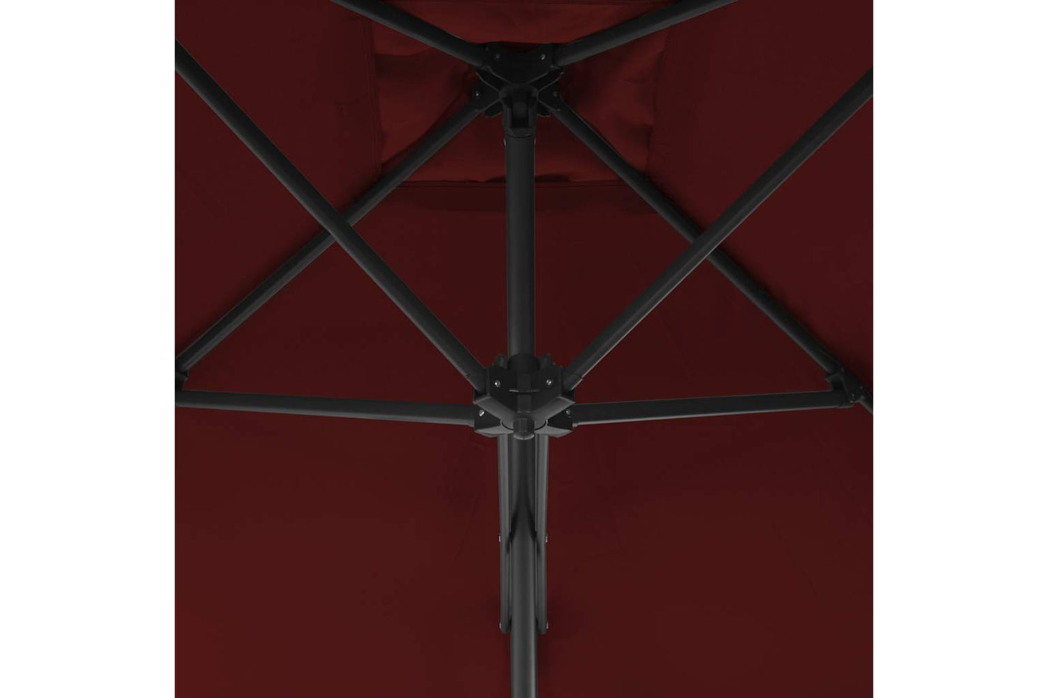 vidaXL 312514 Outdoor Parasol With Steel Pole Bordeaux Red 250x250x230cm-4