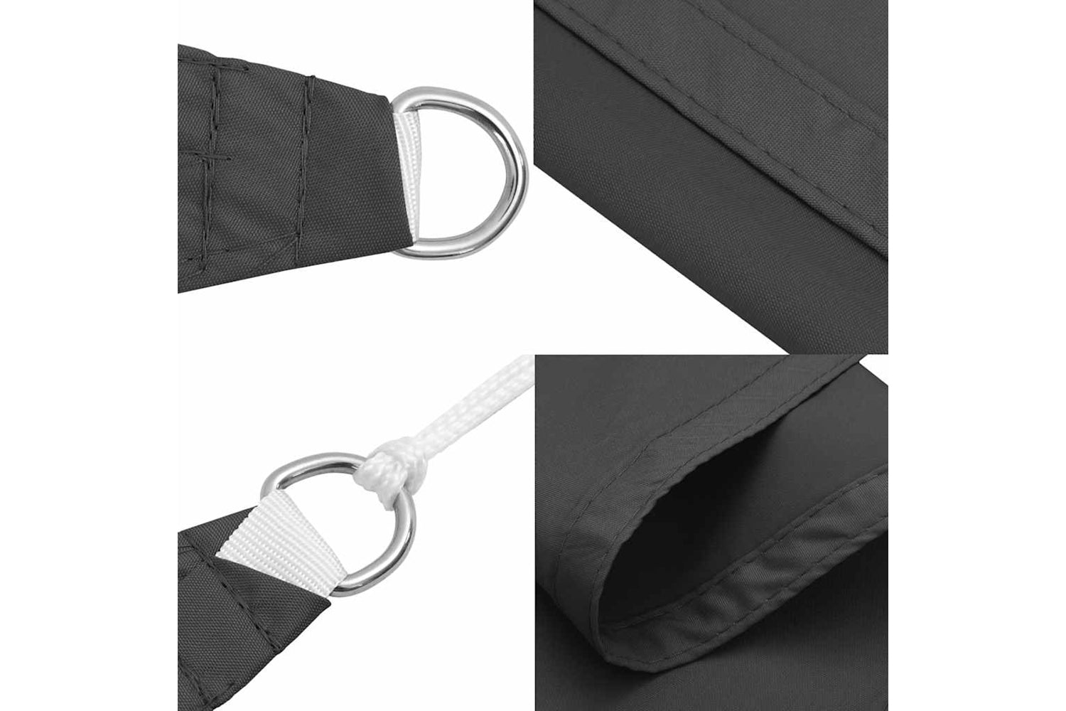 Vidaxl 135119 Sunshade Sail Oxford Fabric Triangular 3x4x4 M Anthracite-6