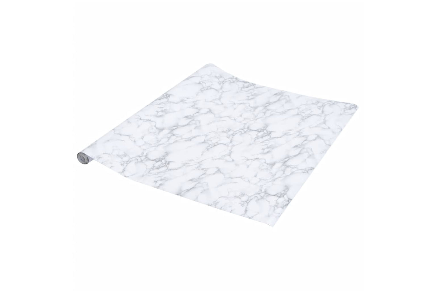 vidaXL 3206487 Furniture Stickers Self-adhesive Marble White 90x500cm Pvc-4
