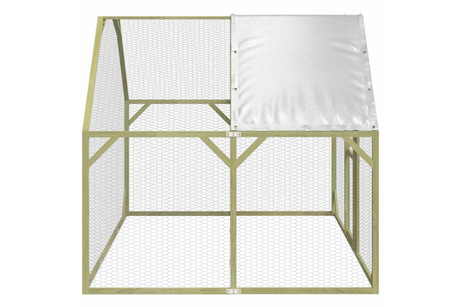 vidaXL 3102988 Chicken Coop 268x200x190cm Impregnated Solid Wood Pine-3