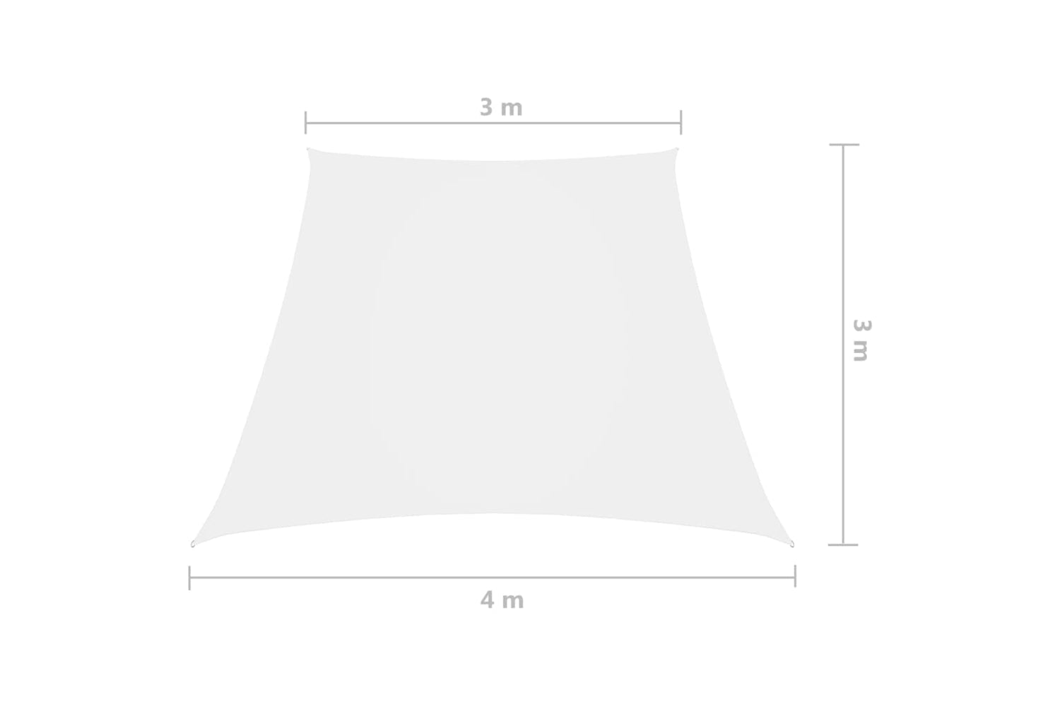 Vidaxl 135297 Sunshade Sail Oxford Fabric Trapezium 3/4x3 M White-6