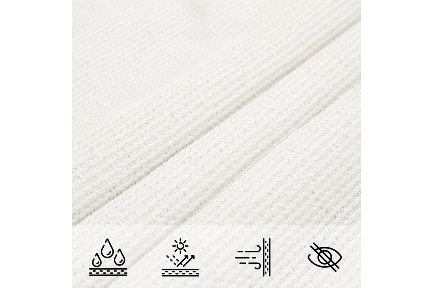vidaXL 311258 Sunshade Sail 160 G/mÂ² White 4x4x4 M Hdpe-6