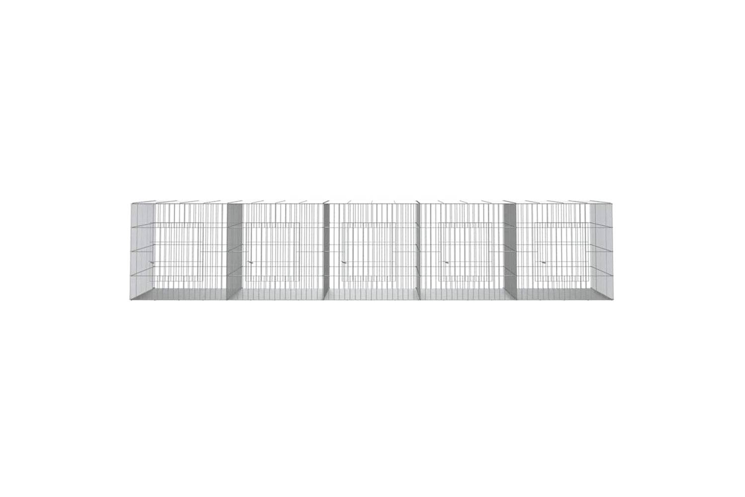 vidaXL 171571 5-panel Rabbit Cage 273x79x54cm Galvanised Iron-2