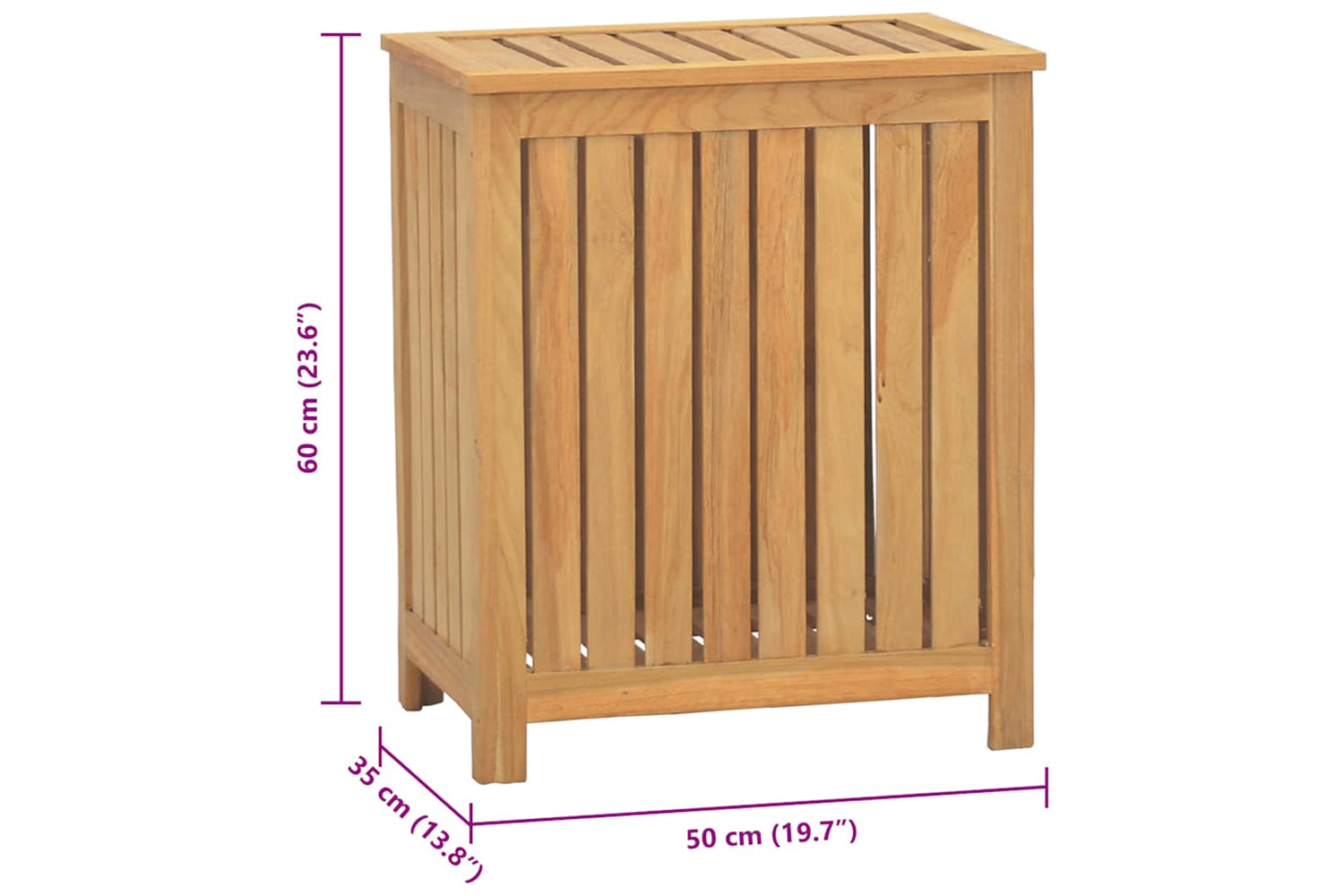 vidaXL 340759 Wash Bin 50x35x60cm Solid Wood Teak-6