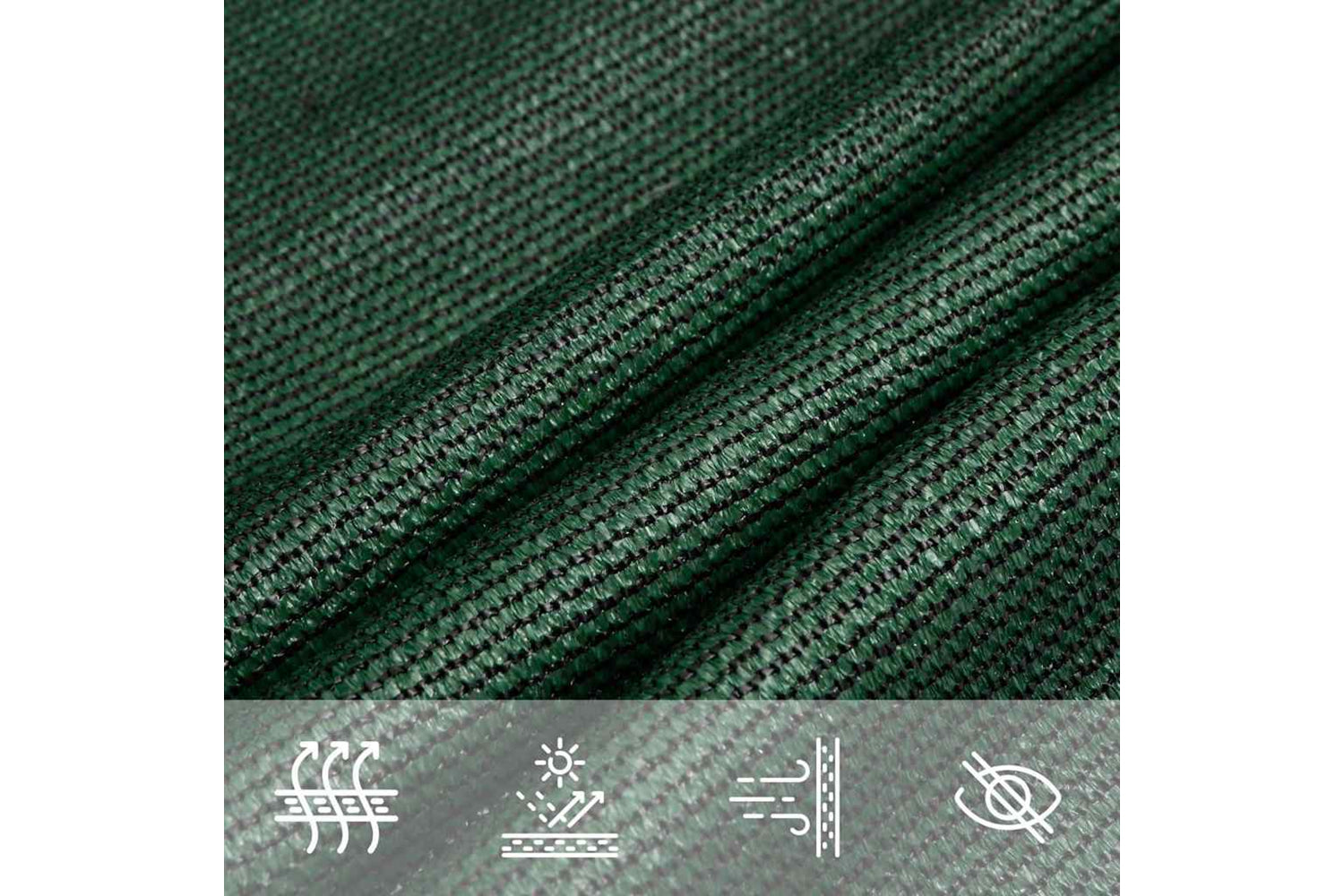 vidaXL 311458 Sunshade Sail 160 G/mÂ² Dark Green 3x4.5 M Hdpe-4