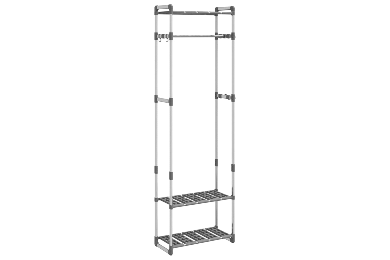 vidaXL 344385 3-tier Clothes Rack Silver 59x29x192cm Aluminium-4