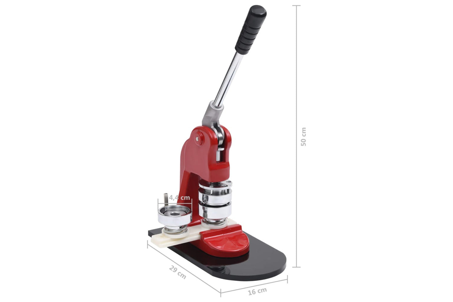vidaXL 30148 Badge Maker Machine With Circle Cutter 44mm-9