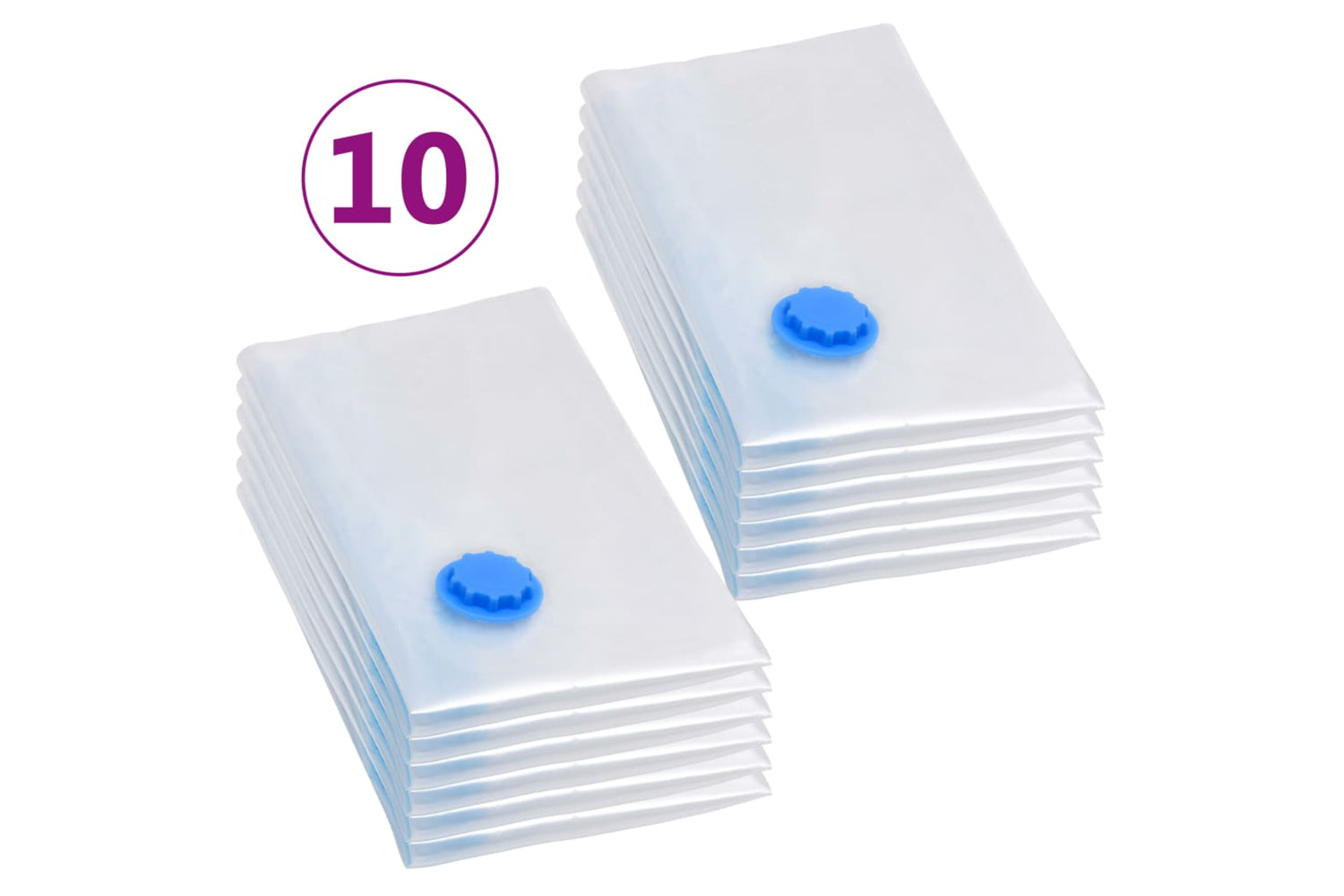 vidaXL 51332 Vacuum Travel Storage Bags Clothing Bags 80x60cm 10 Pcs-2