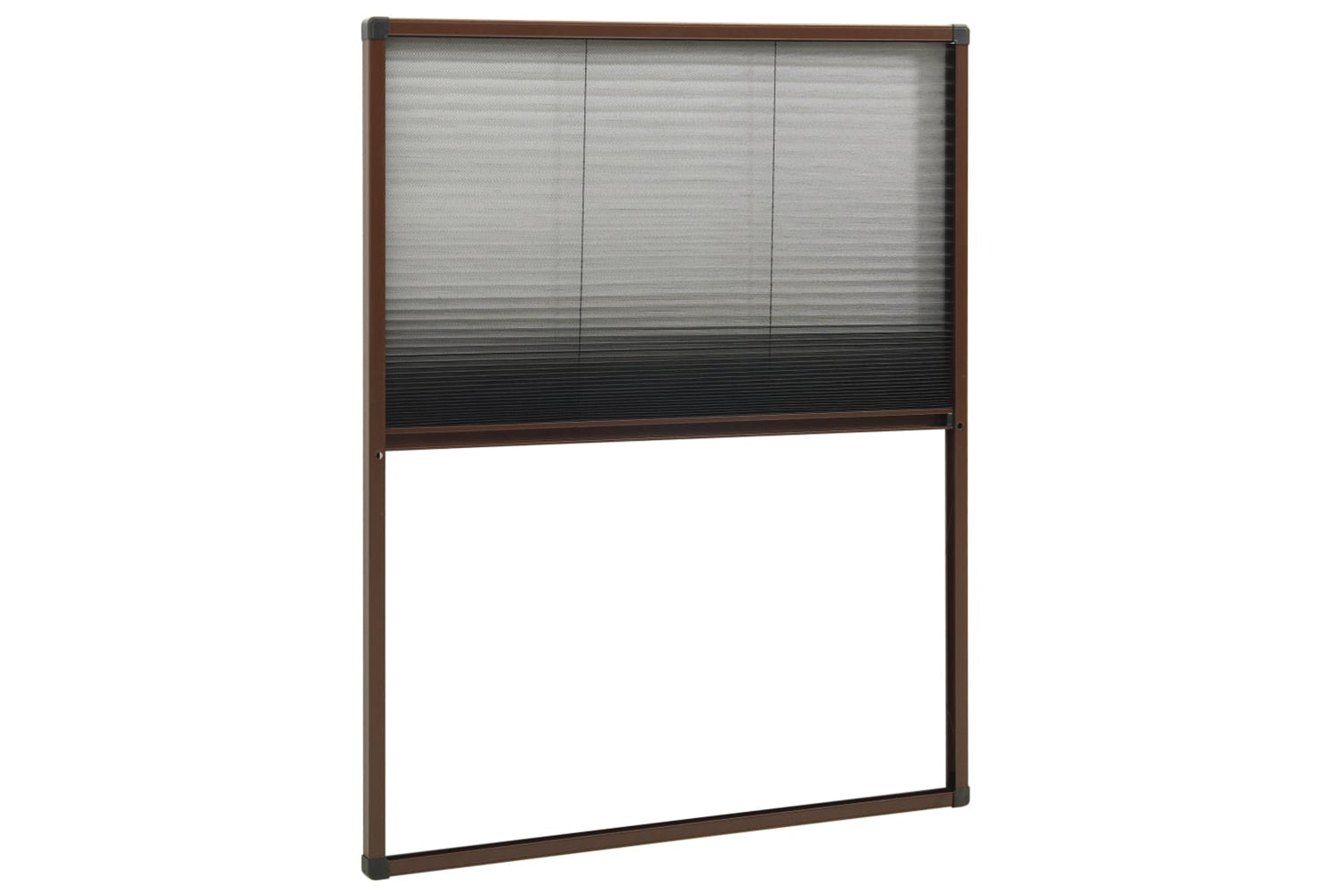 vidaXL 148653 Plisse Insect Screen For Windows Aluminium Brown 60x80cm-3