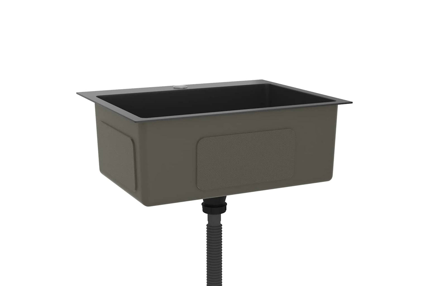Vidaxl 51513 Handmade Kitchen Sink Black Stainless Steel-3