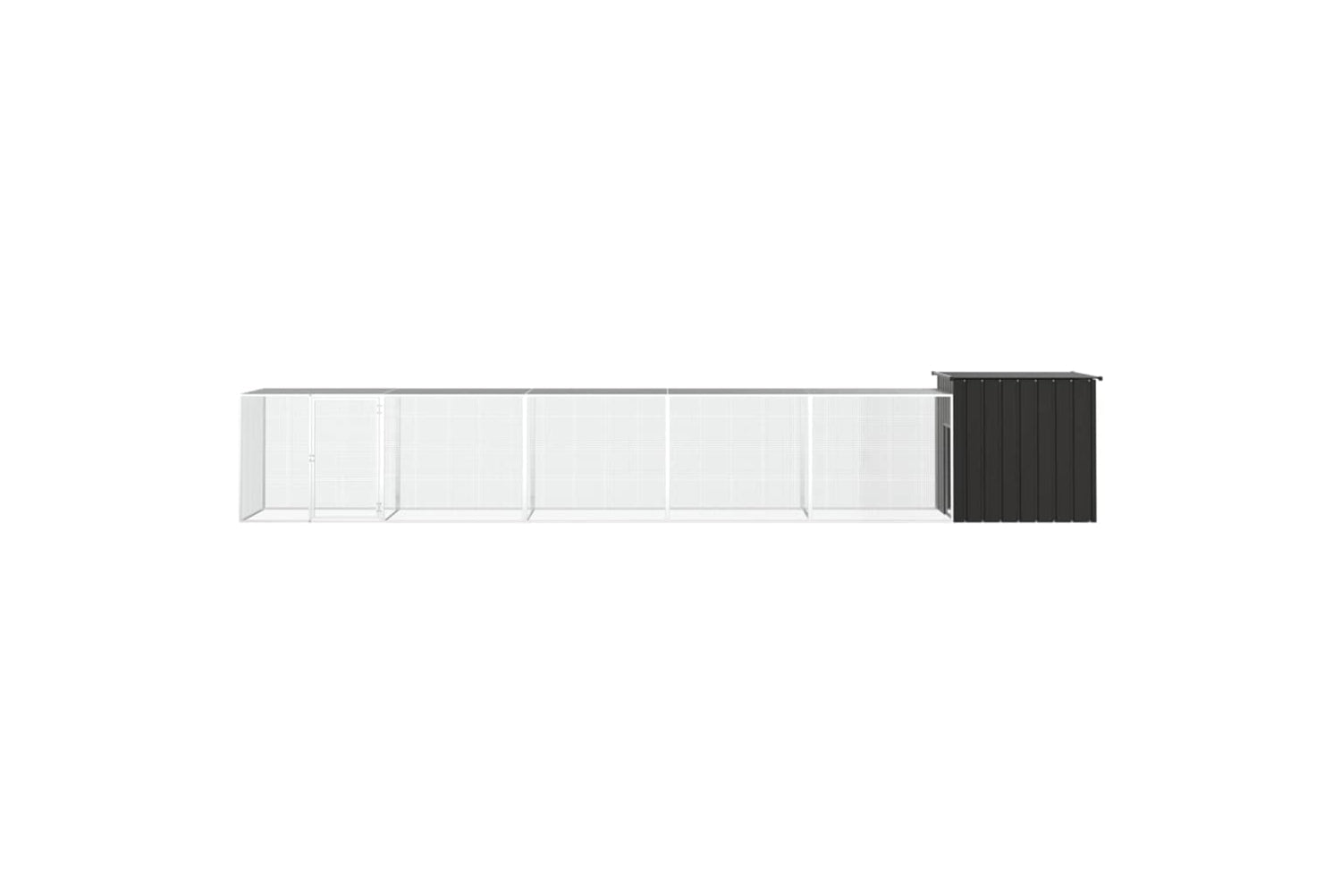 vidaXL 3106455 Chicken Cage Anthracite 600x91x100cm Galvanised Steel-3