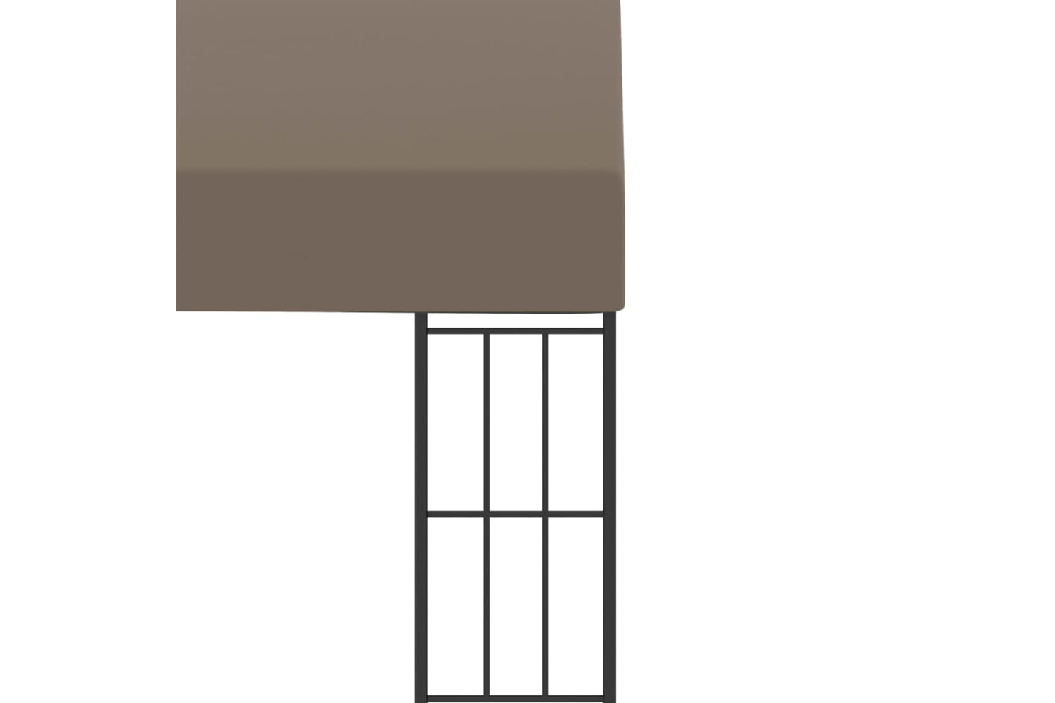 Vidaxl 312260 Wall-mounted Gazebo 3x3 M Taupe Fabric-5