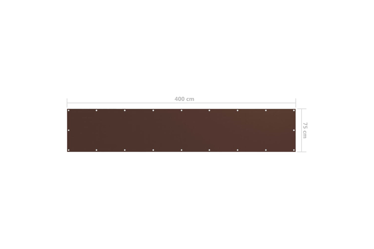 vidaXL 135069 Balcony Screen Brown 75x400cm Oxford Fabric-5