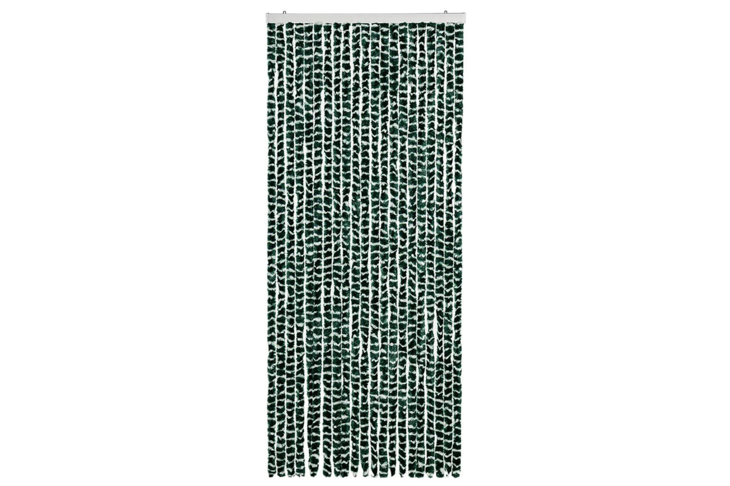 vidaXL Insect Curtain Green And White 90x220cm Chenille-2