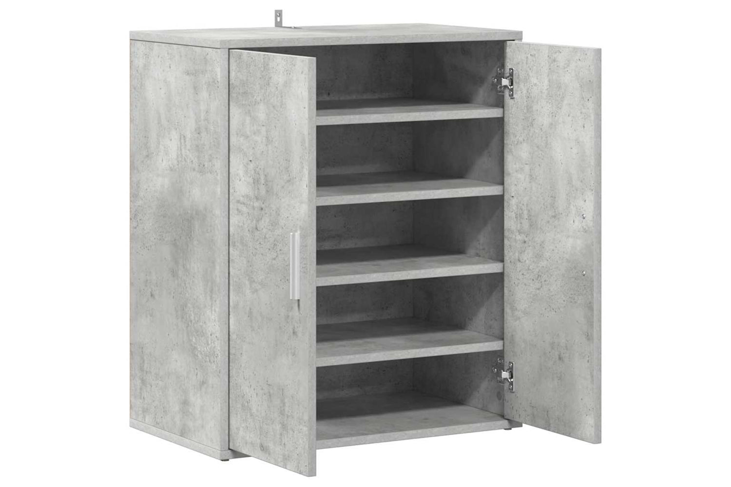 vidaXL 808922 Shoe Cabinet Concrete Grey 60x35x70cm Engineered Wood-4