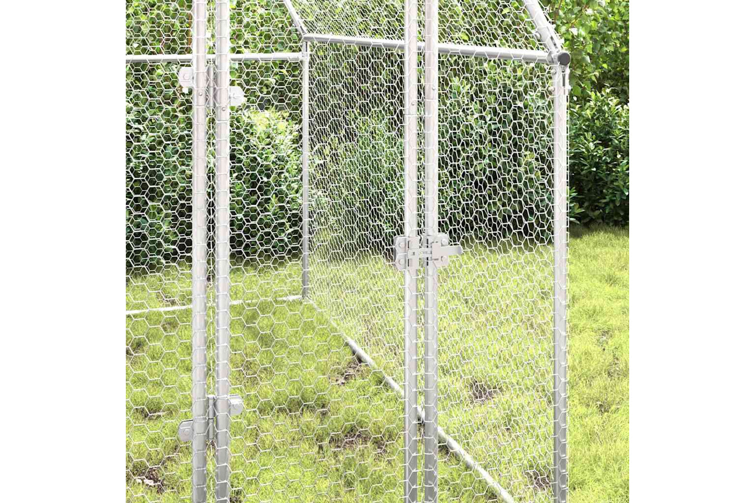 Vidaxl Chicken Cage Silver 200x100x190 Cm Galvanised Steel-3