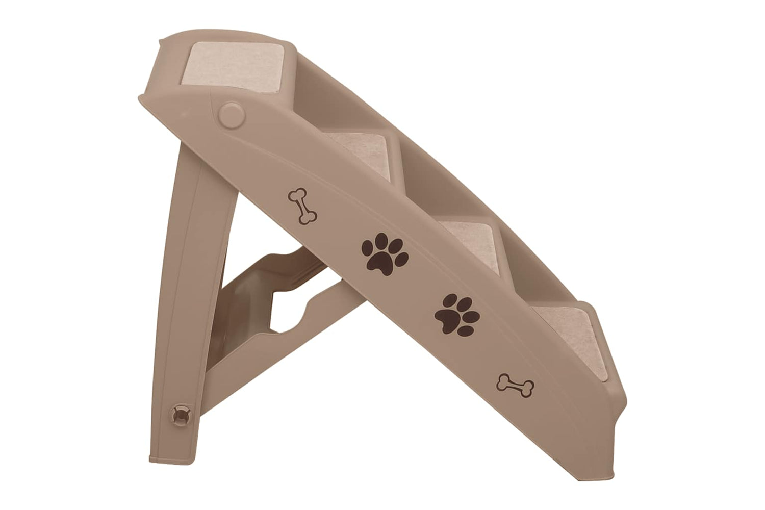 vidaXL 170986 Folding Dog Stairs Brown 62x40x49.5cm-3