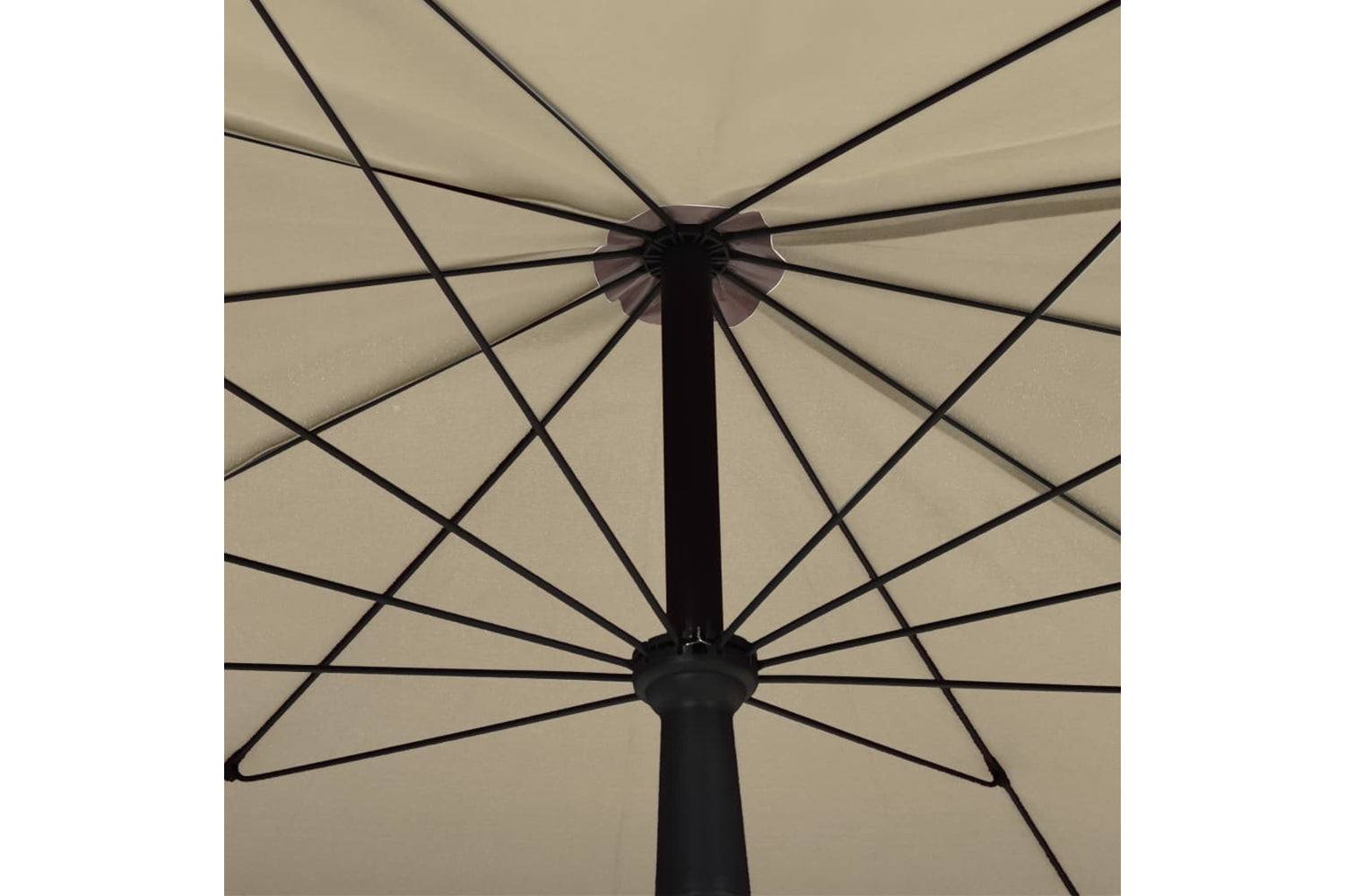 vidaXL 315554 Garden Parasol With Pole 200x130cm Taupe-5