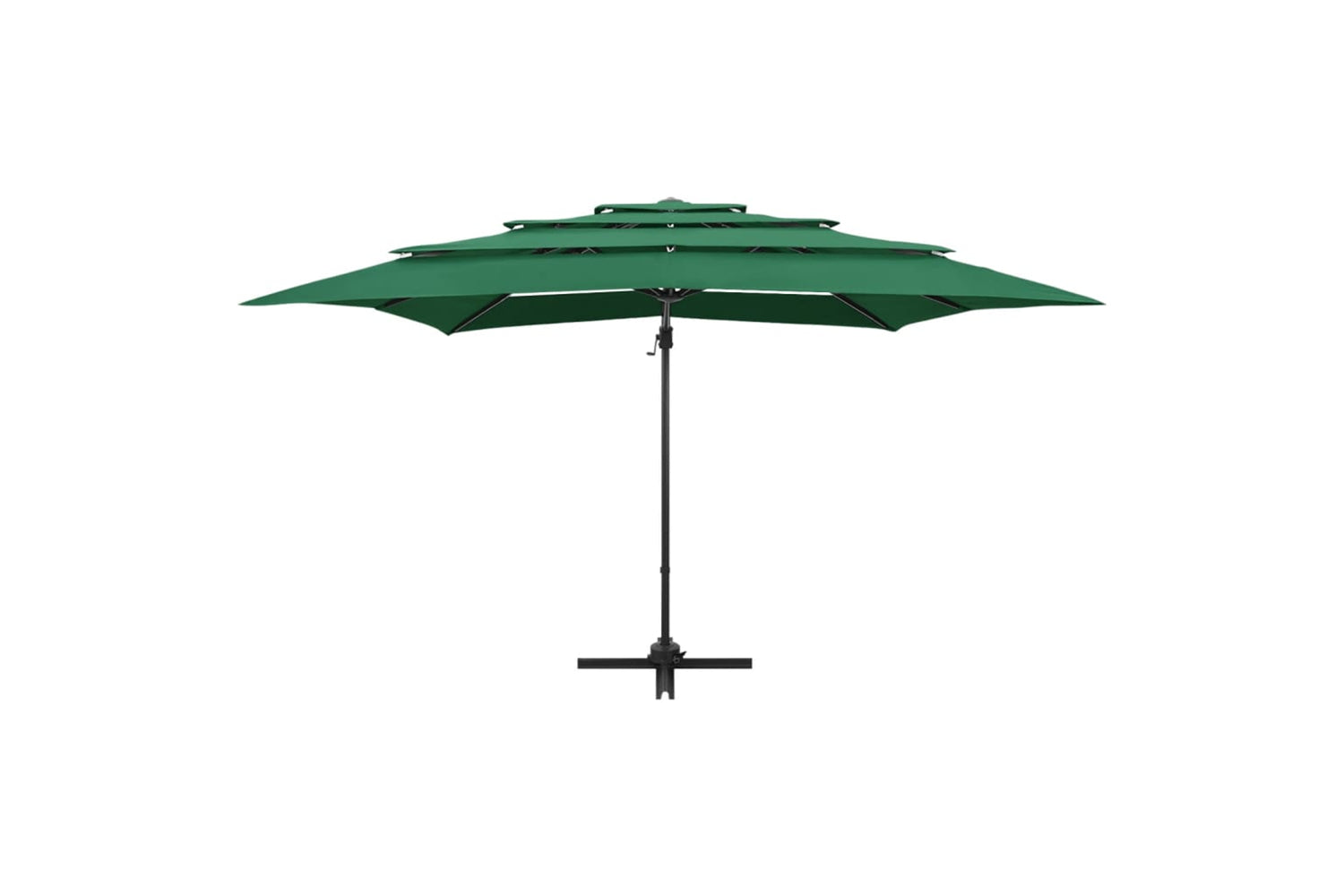 vidaXL 313821 4-tier Parasol With Aluminium Pole Green 250x250cm-3
