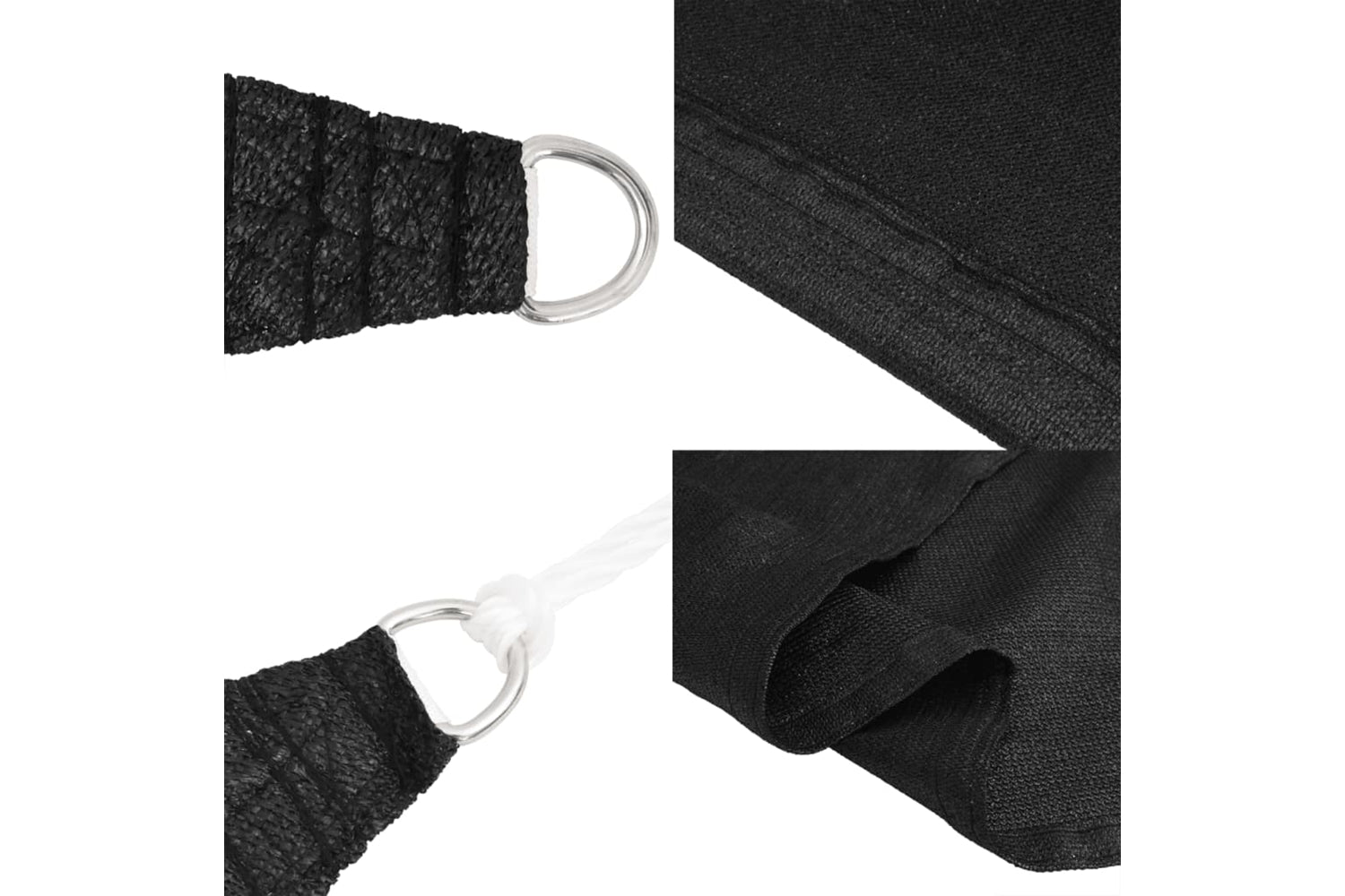 vidaXL 311763 Sunshade Sail 160 G/mÂ² Black 3/4x2 M Hdpe-5