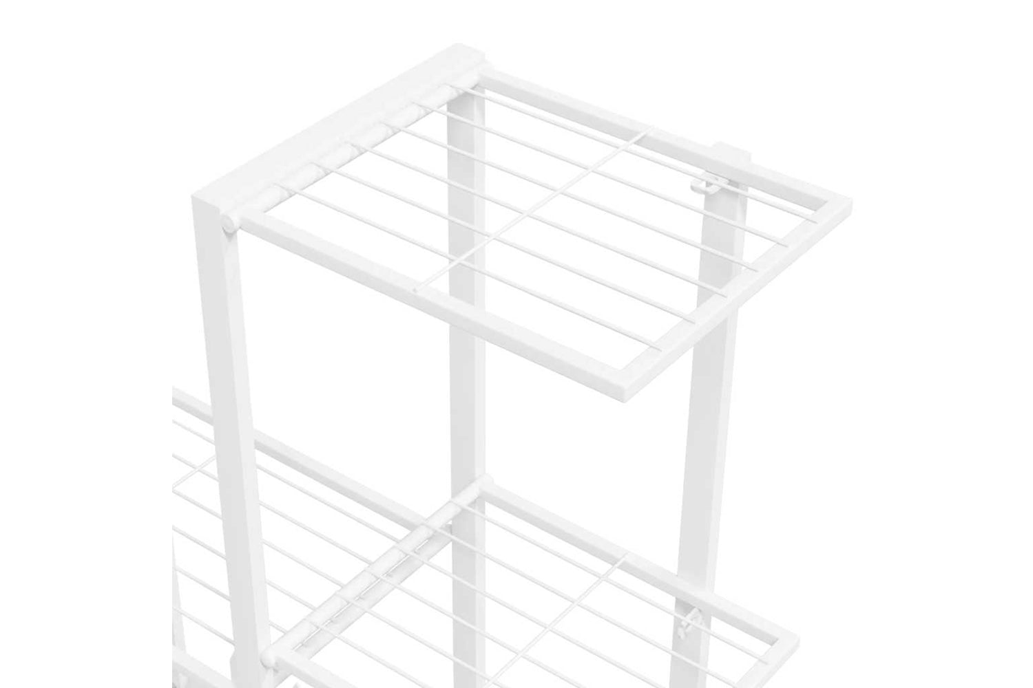 vidaXL 336113 Flower Stand 94.5x25x88cm White Metal-7
