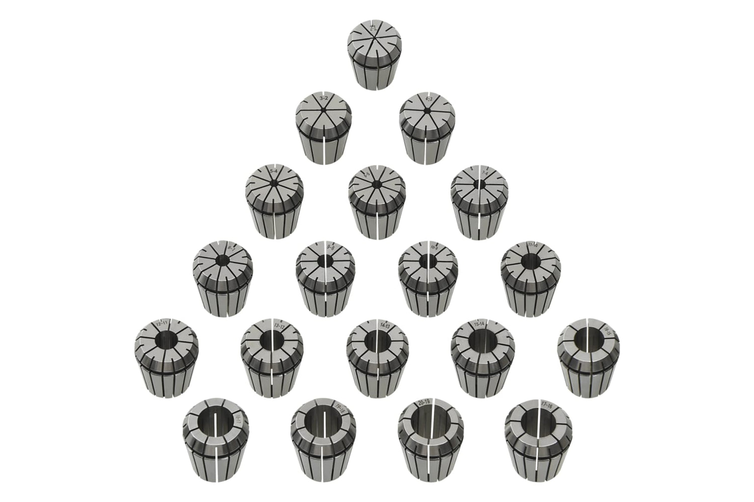 Vidaxl 146724 Er32 Collets 19 Pcs Turning Tool Set-2