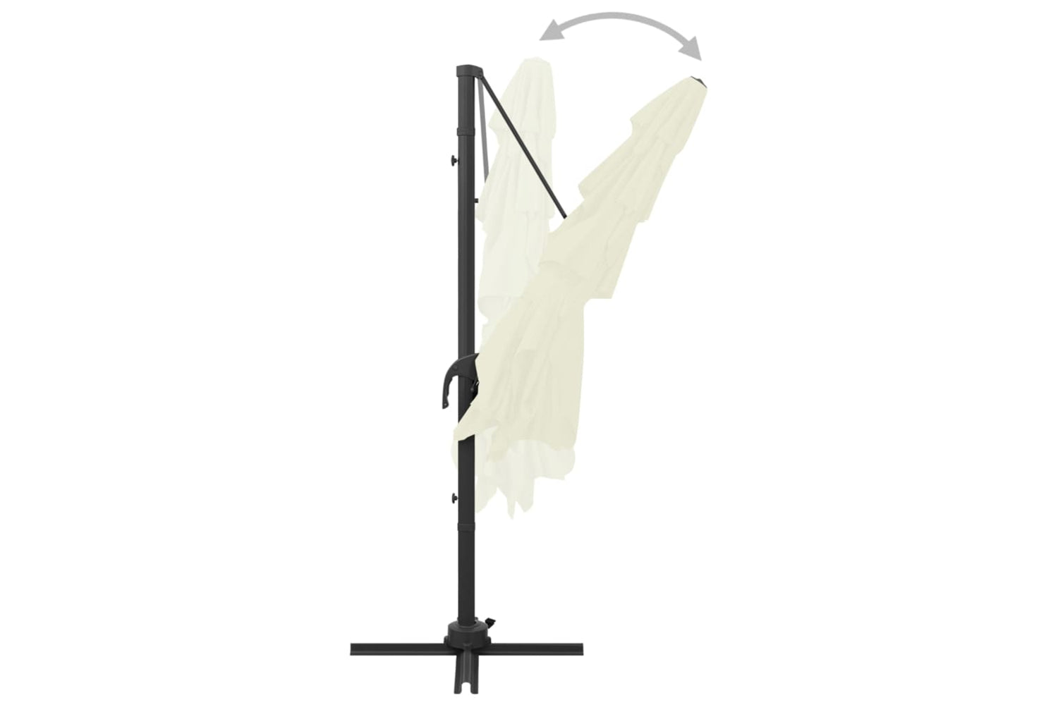 vidaXL 313820 4-tier Parasol With Aluminium Pole Sand 250x250cm-4