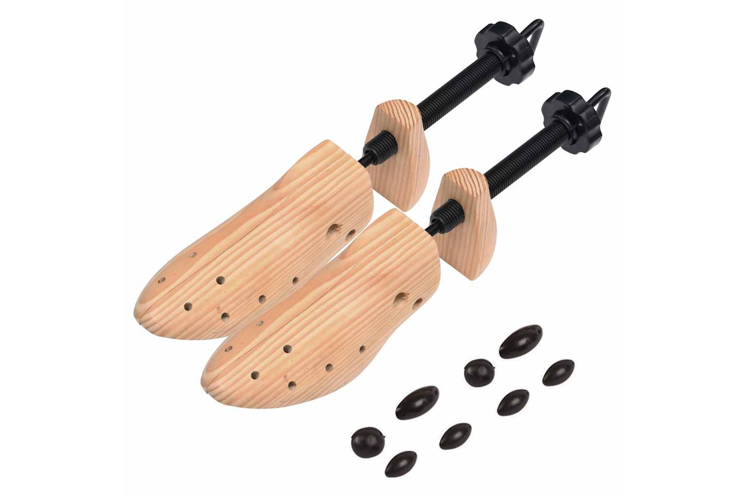 Vidaxl 30173 Shoe Trees 2 Pairs Size 41-46 Solid Pine Wood-3