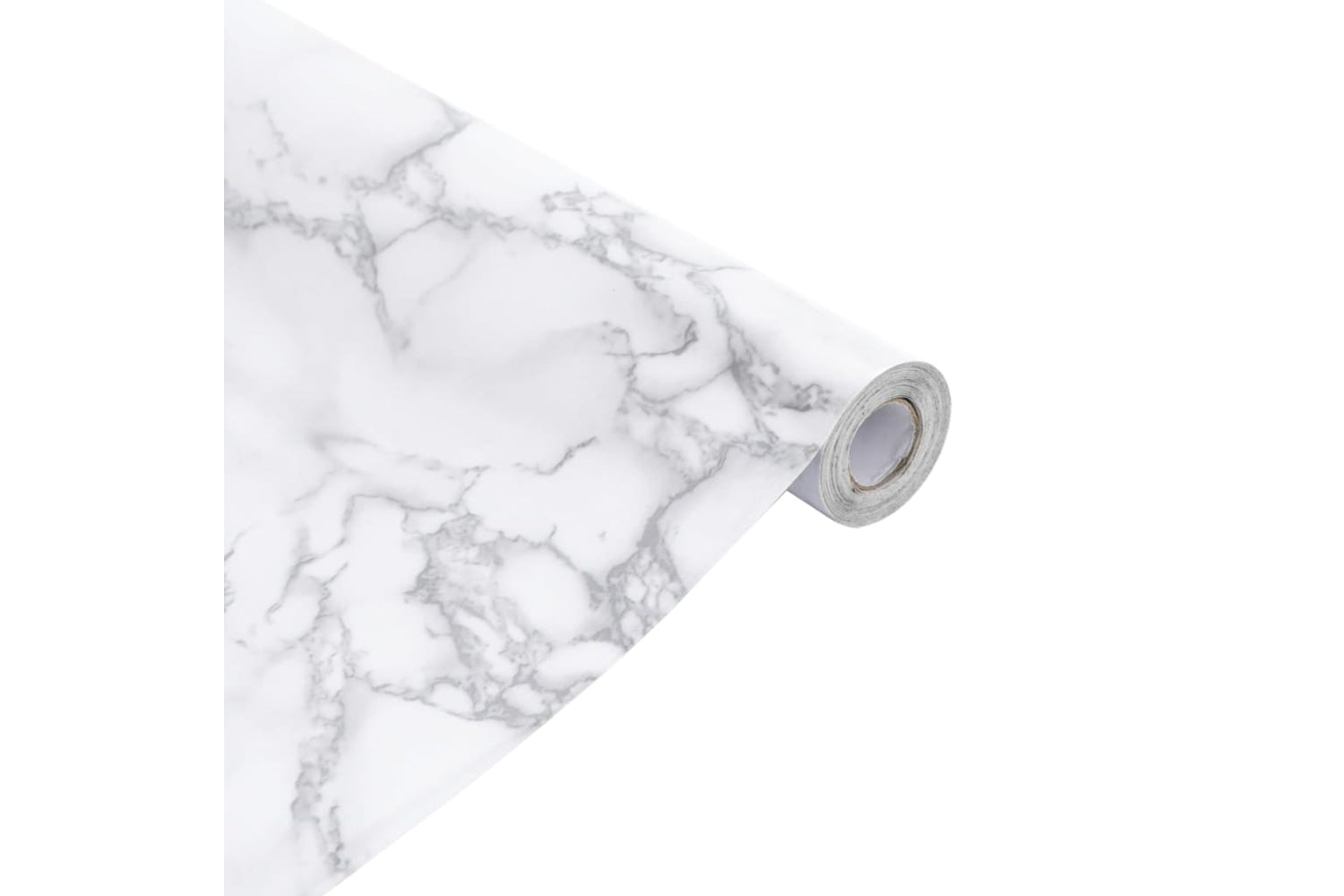 vidaXL 3206487 Furniture Stickers Self-adhesive Marble White 90x500cm Pvc-6