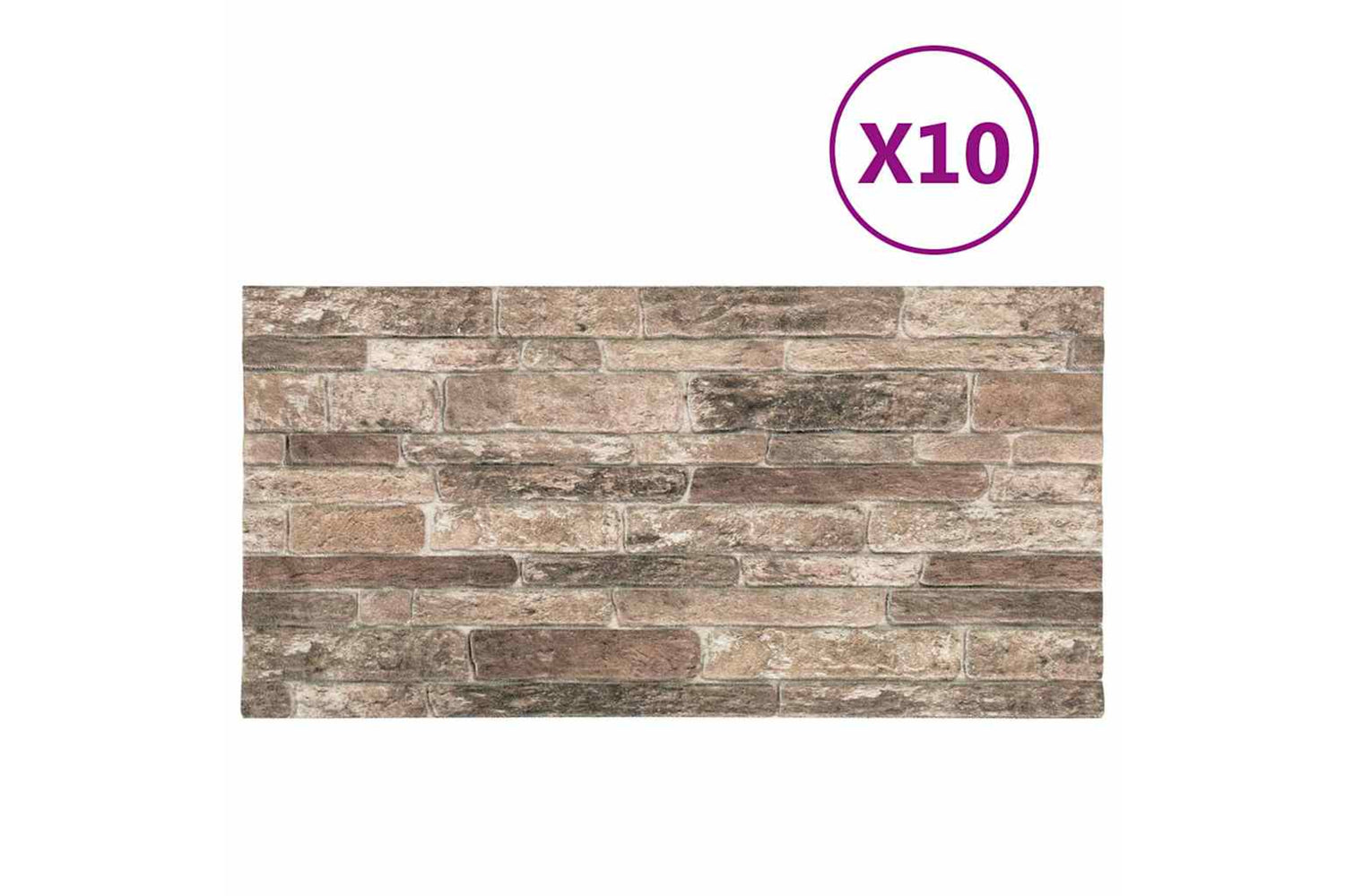 Vidaxl 149585 3d Wall Panels With Multicolour Brick Design 10 Pcs Eps-2