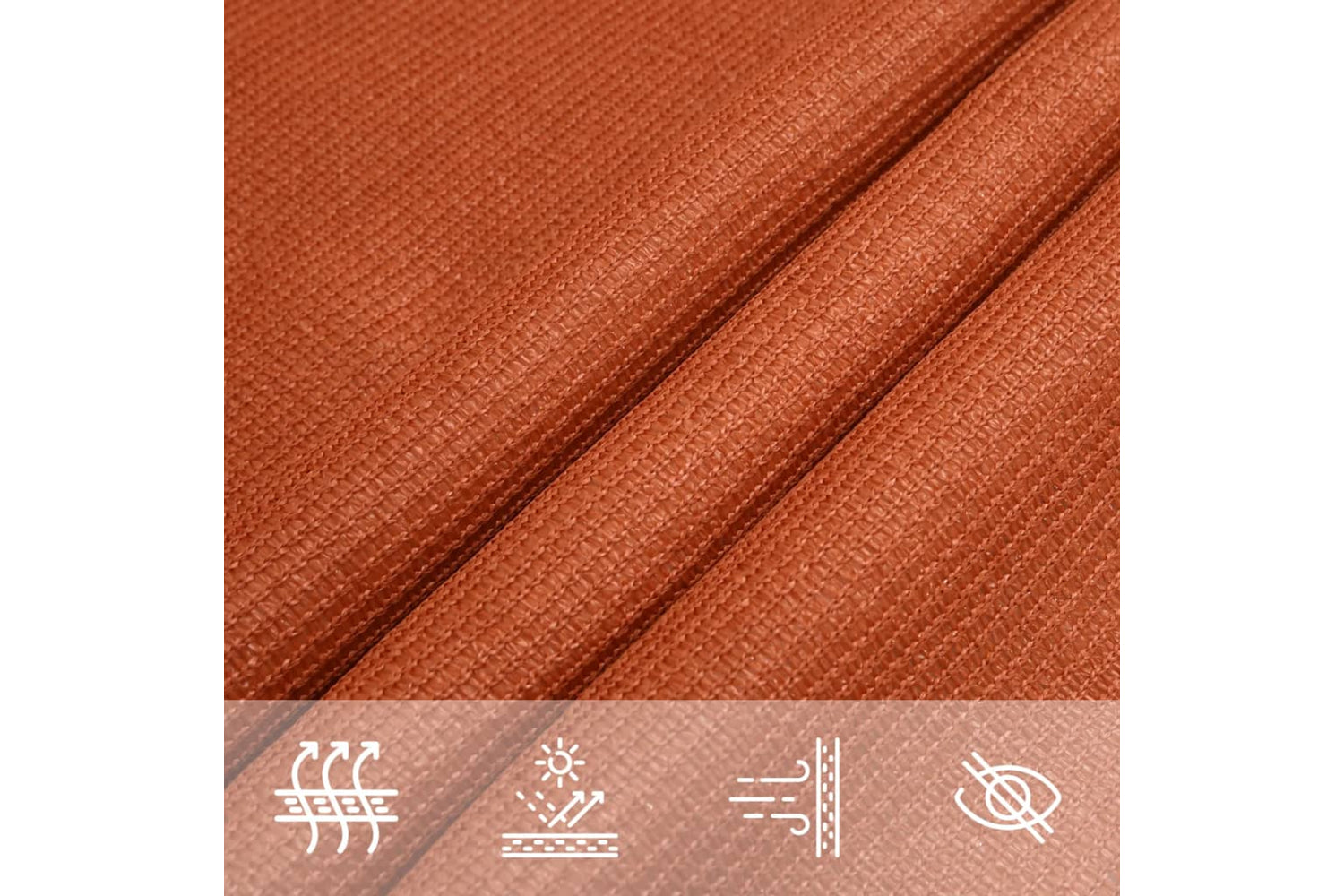 vidaXL 311674 Sunshade Sail 160 G/mÂ² Orange 2.5x4 M Hdpe-4