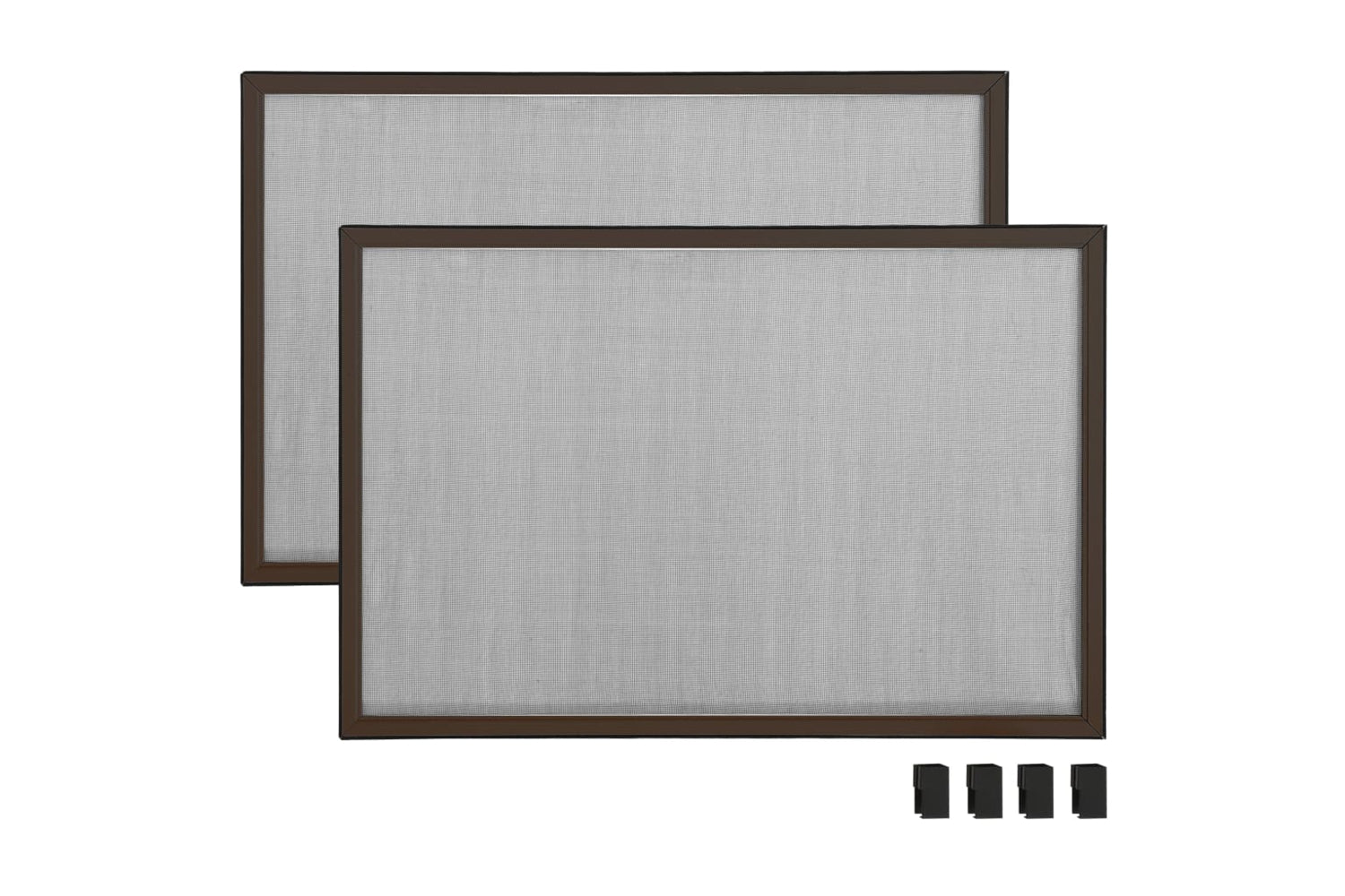 Vidaxl Extendable Insect Screen For Windows Brown-5
