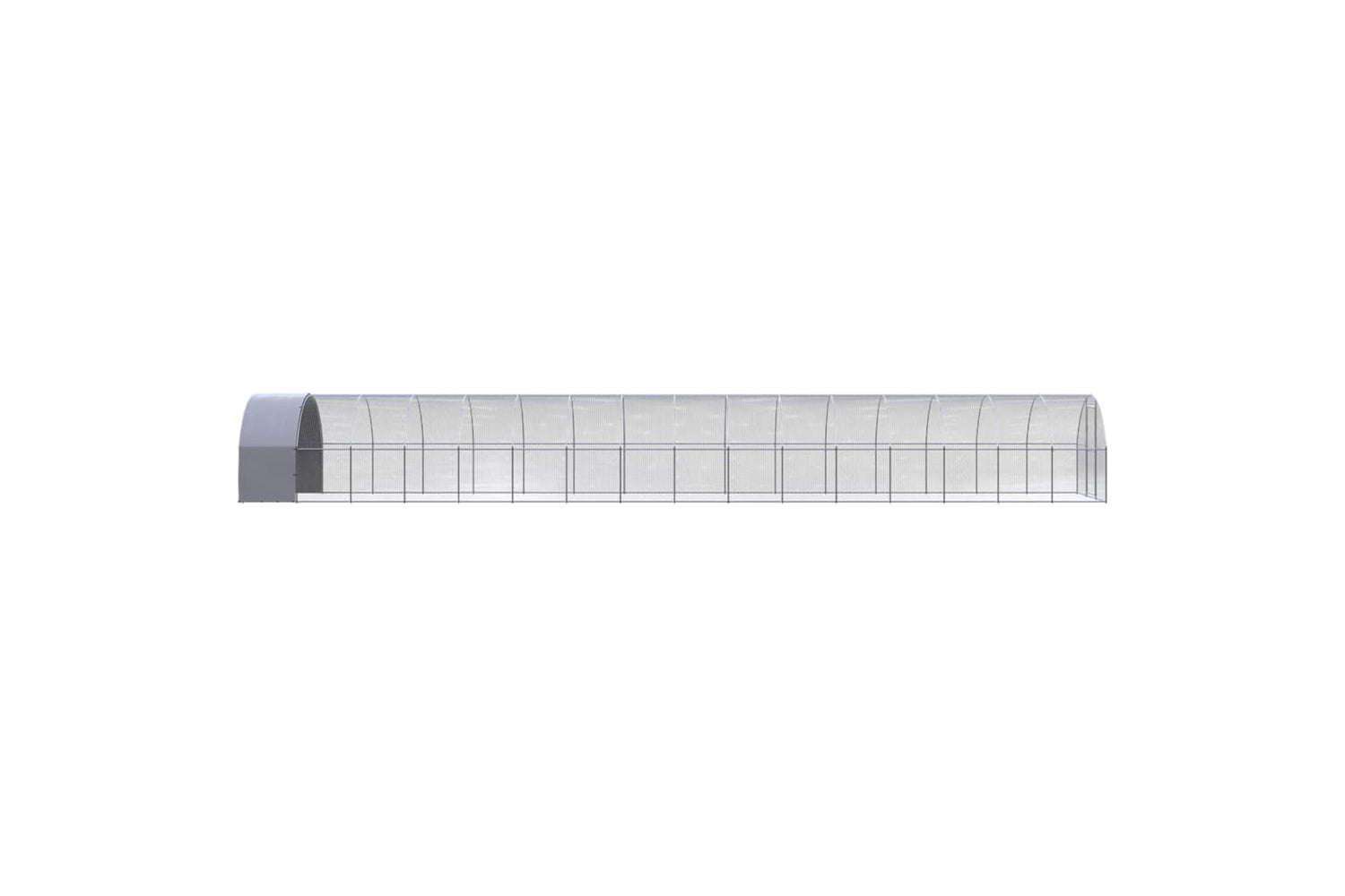 Vidaxl 3095478 Outdoor Chicken Coop 3x16x2 M Galvanised Steel-3