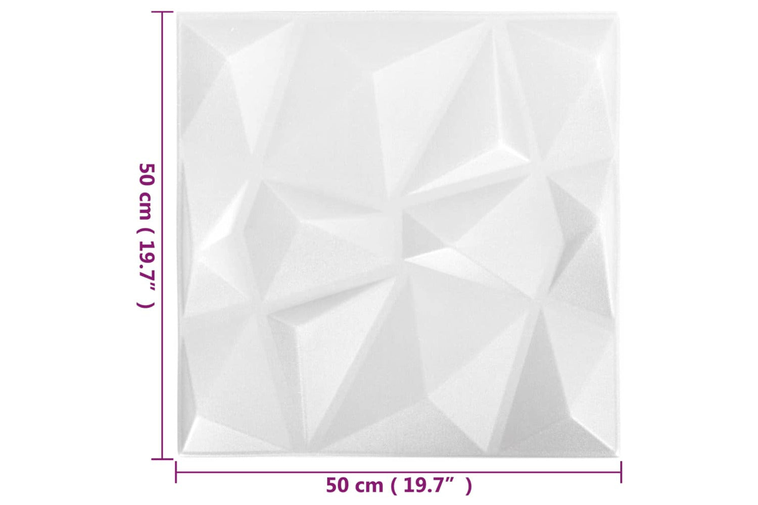 Vidaxl 3d Wall Panels 12 Pcs 50x50 Cm Diamond White 3 MÂ²-6