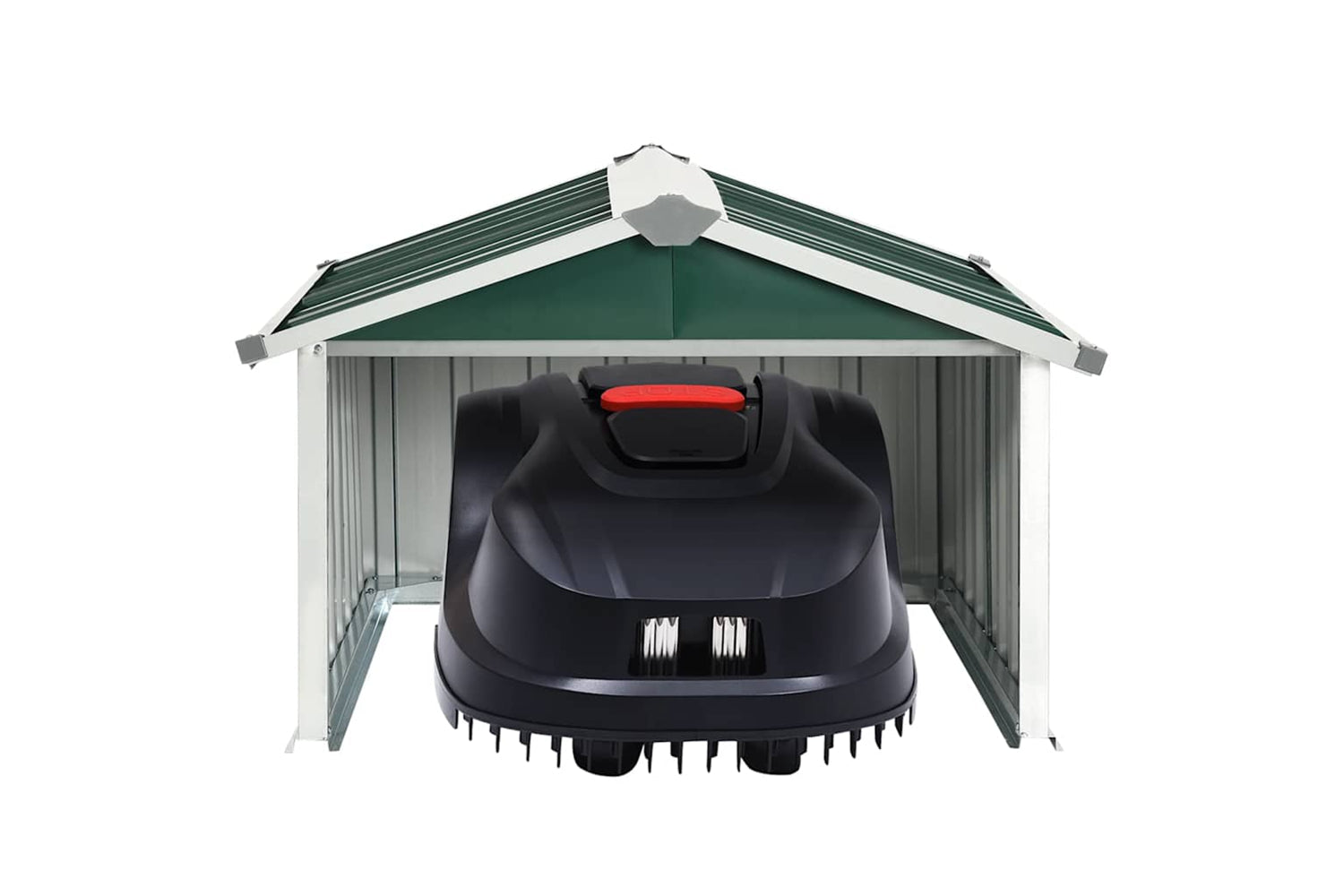 vidaXL 150907 Garden Robot Lawnmower Shed 92x97x63cm Galvanised Steel Green-5
