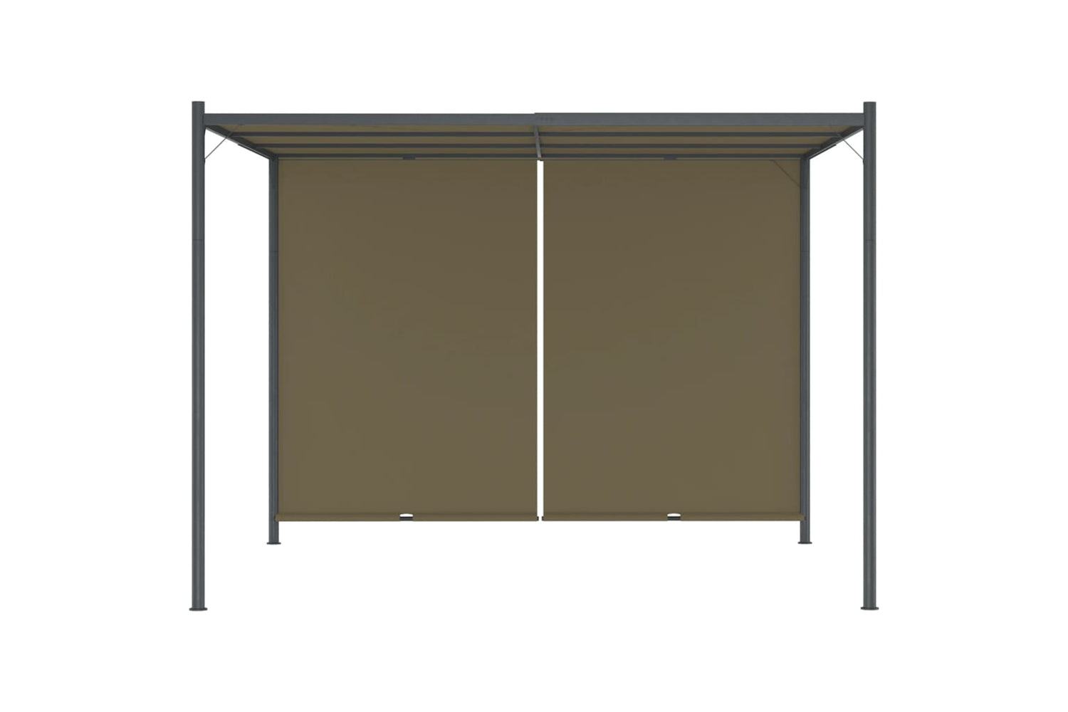 Vidaxl 312225 Garden Pergola With Retractable Roof 3x3 M Taupe 180 G/mâ²-2
