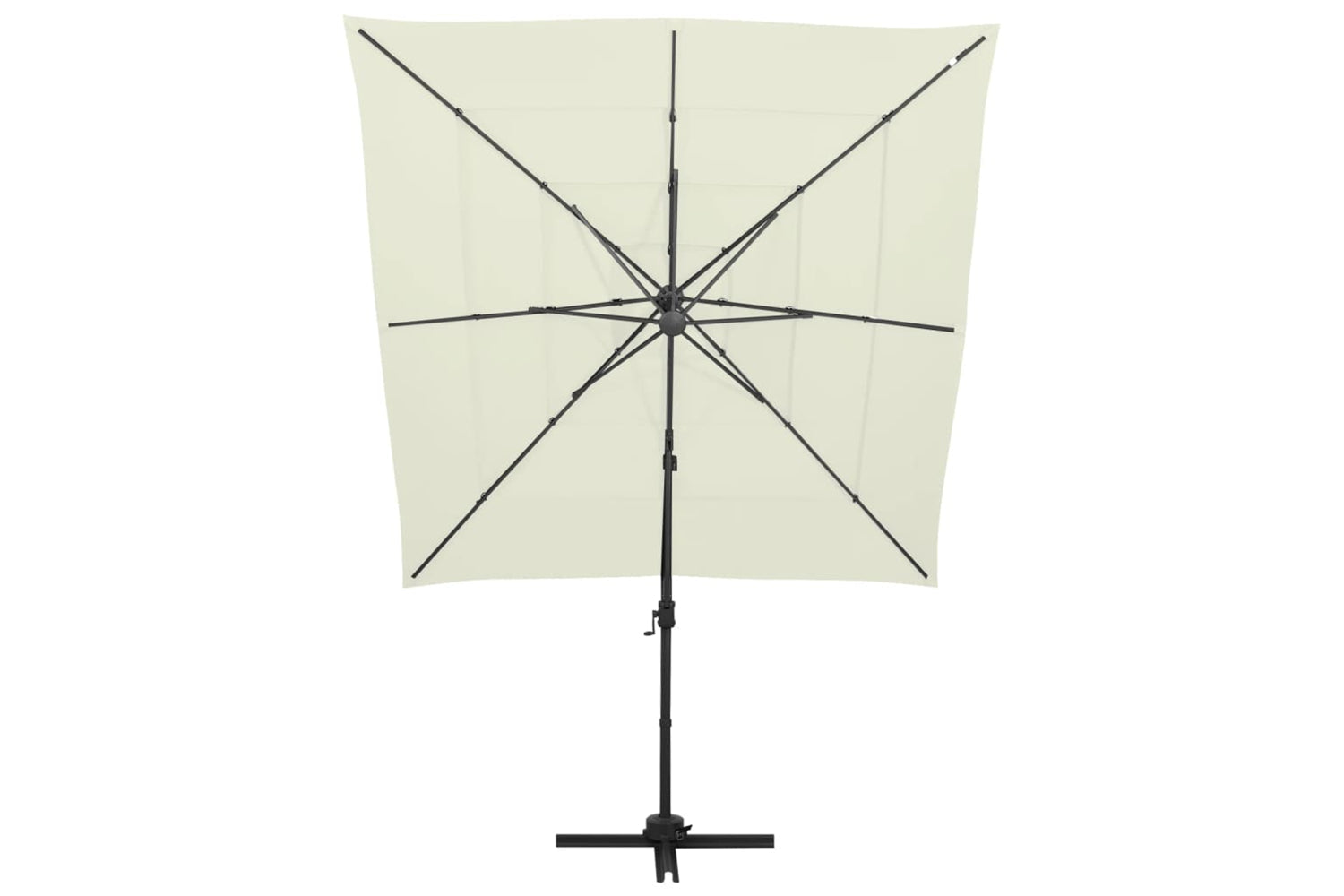 vidaXL 313820 4-tier Parasol With Aluminium Pole Sand 250x250cm-5