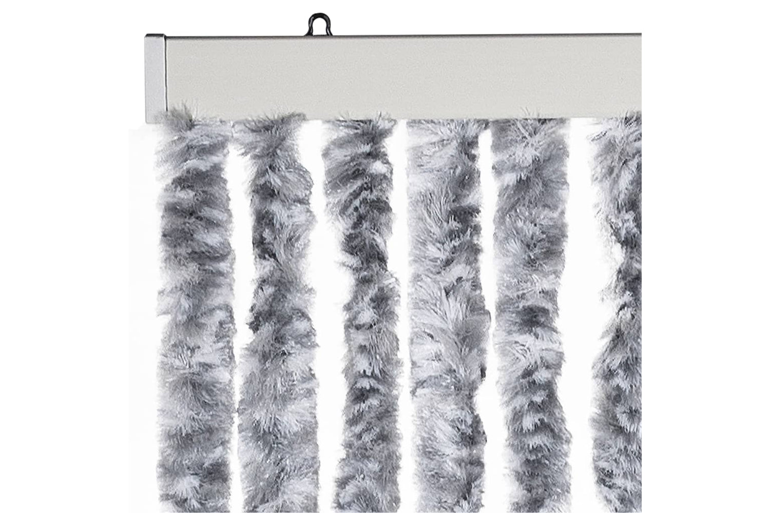 vidaXL Insect Curtain White And Grey 90x200cm Chenille-3